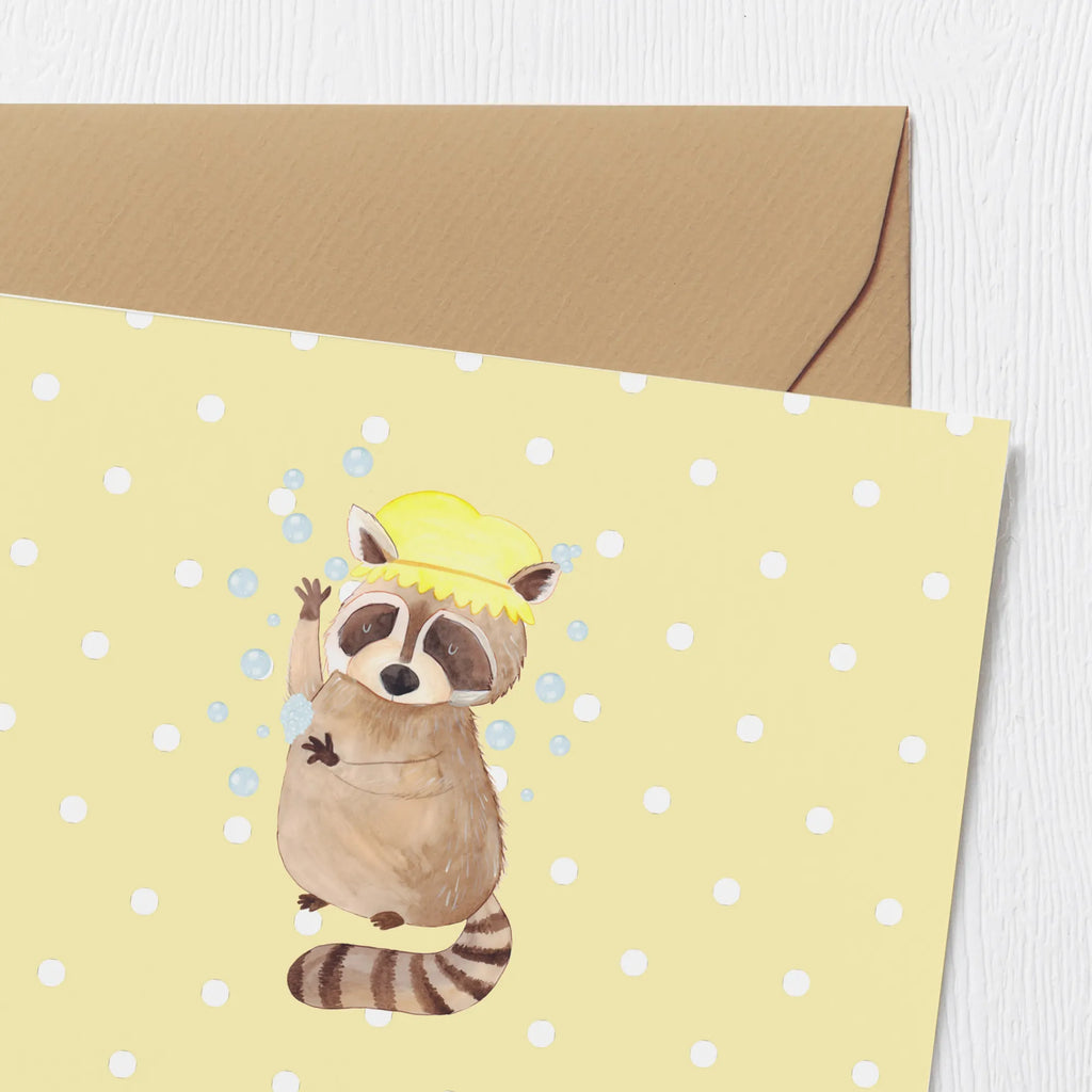 Personalisierte Deluxe Karte Waschbär Personalisierte Hochzeitskarte, Grußkarte selbst gestalten, Personalisierte Grußkarte, Personalisierte Geburtstagskarte, Grußkarte als Geldgeschenk, Personalisierte Glückwunschkarte, Grußkarte selber drucken, Grußkarten personalisiert, Grußkarte mit persönlichen Nachrichten, Personalisierte Karte, Grußkarte mit Namen, Personalisierte Einladungskarte, Personalisiertere Klappkarte, Tiermotive, Gute Laune, lustige Sprüche, Tiere, waschen, Fröhlich, Seifenblasen, Plan, Tagträumen, Waschbär