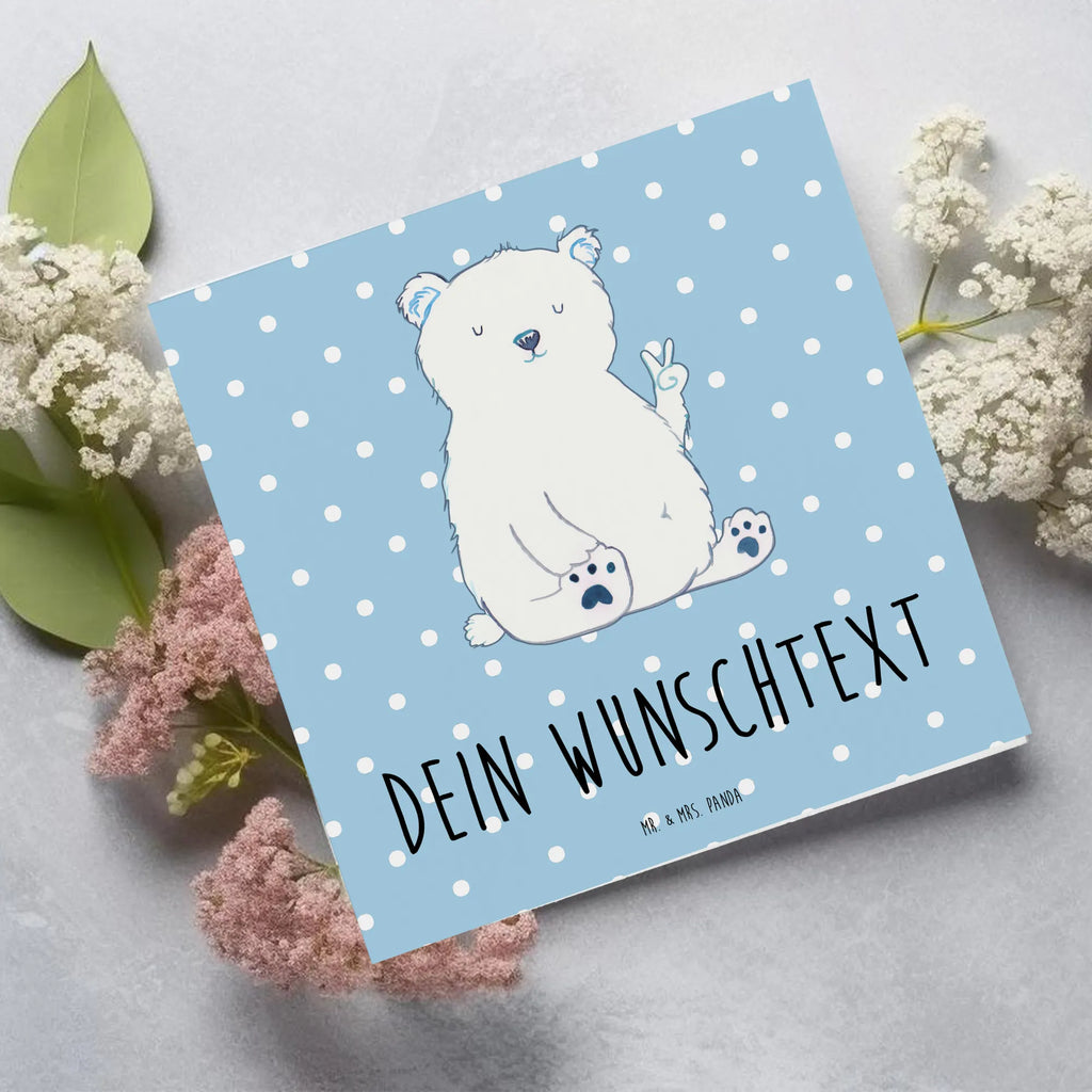 Personalized Deluxe Card Icebear Lazy Grußkarte selber drucken, Grußkarte mit Namen, Personalisierte Geburtstagskarte, Grußkarte als Geldgeschenk, Grußkarte mit persönlichen Nachrichten, Personalisierte Glückwunschkarte, Personalisierte Karte, Personalisiertere Klappkarte, Personalisierte Grußkarte, Grußkarten personalisiert, Personalisierte Hochzeitskarte, Personalisierte Einladungskarte, Grußkarte selbst gestalten, Bär, Teddy, Teddybär, Relaxen, Entspannen, Büro, Bürojob, Arbeitsplatz, Eisbär, Homeoffice, Faul, Nordpol, Arbeit