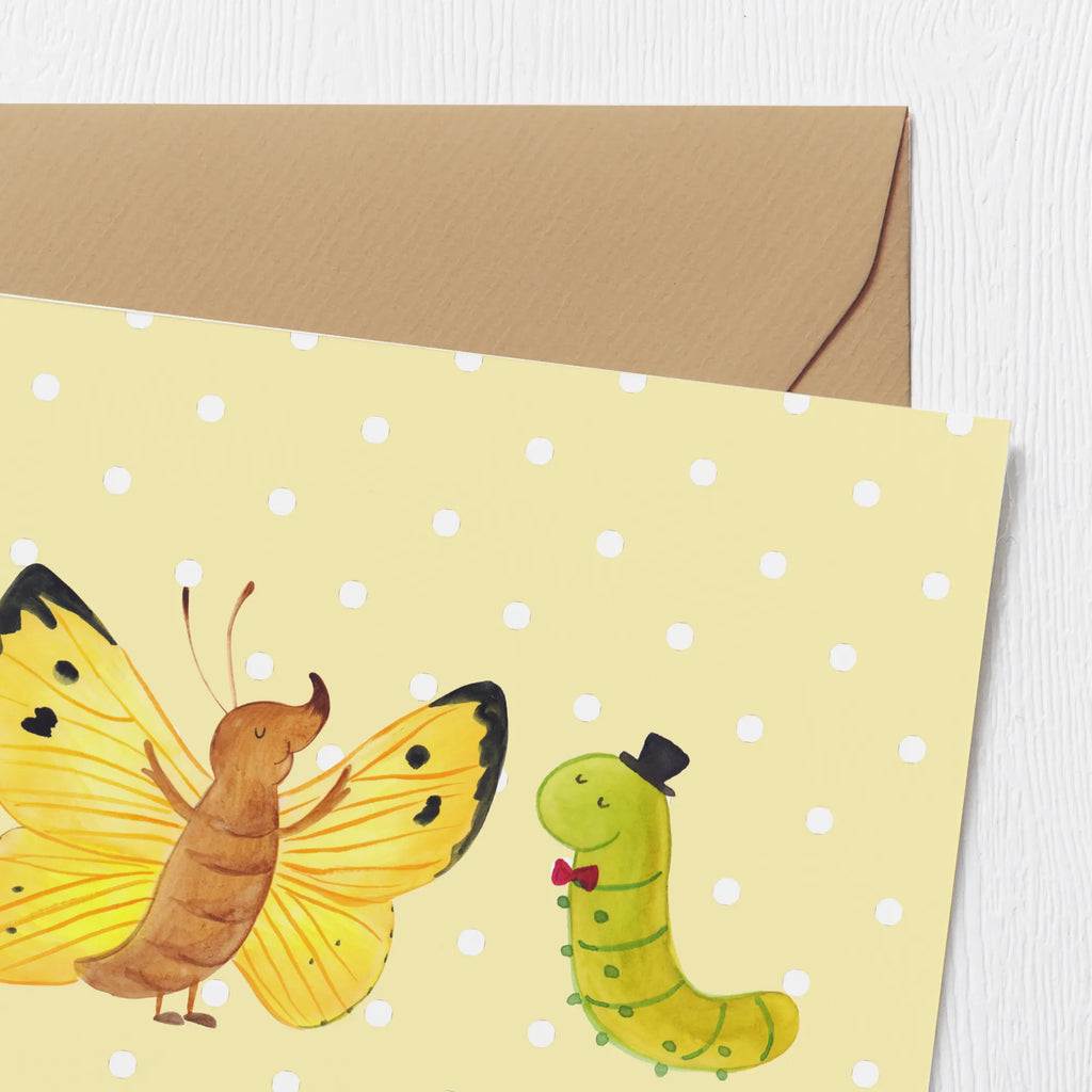 Personalized Deluxe Card Caterpillar butterfly Grußkarte mit Namen, Personalisierte Karte, Personalisierte Einladungskarte, Personalisierte Hochzeitskarte, Personalisierte Grußkarte, Personalisierte Glückwunschkarte, Grußkarte selbst gestalten, Grußkarten personalisiert, Grußkarte selber drucken, Grußkarte als Geldgeschenk, Personalisiertere Klappkarte, Personalisierte Geburtstagskarte, Grußkarte mit persönlichen Nachrichten, Tiermotive, Gute Laune, lustige Sprüche, Tiere, Entwicklung, Raupe, Zitronenfalter, Hut, Aufwachsen, Kokon, Schönheit, Schmetterling, Erwachsen werden, Hütchen