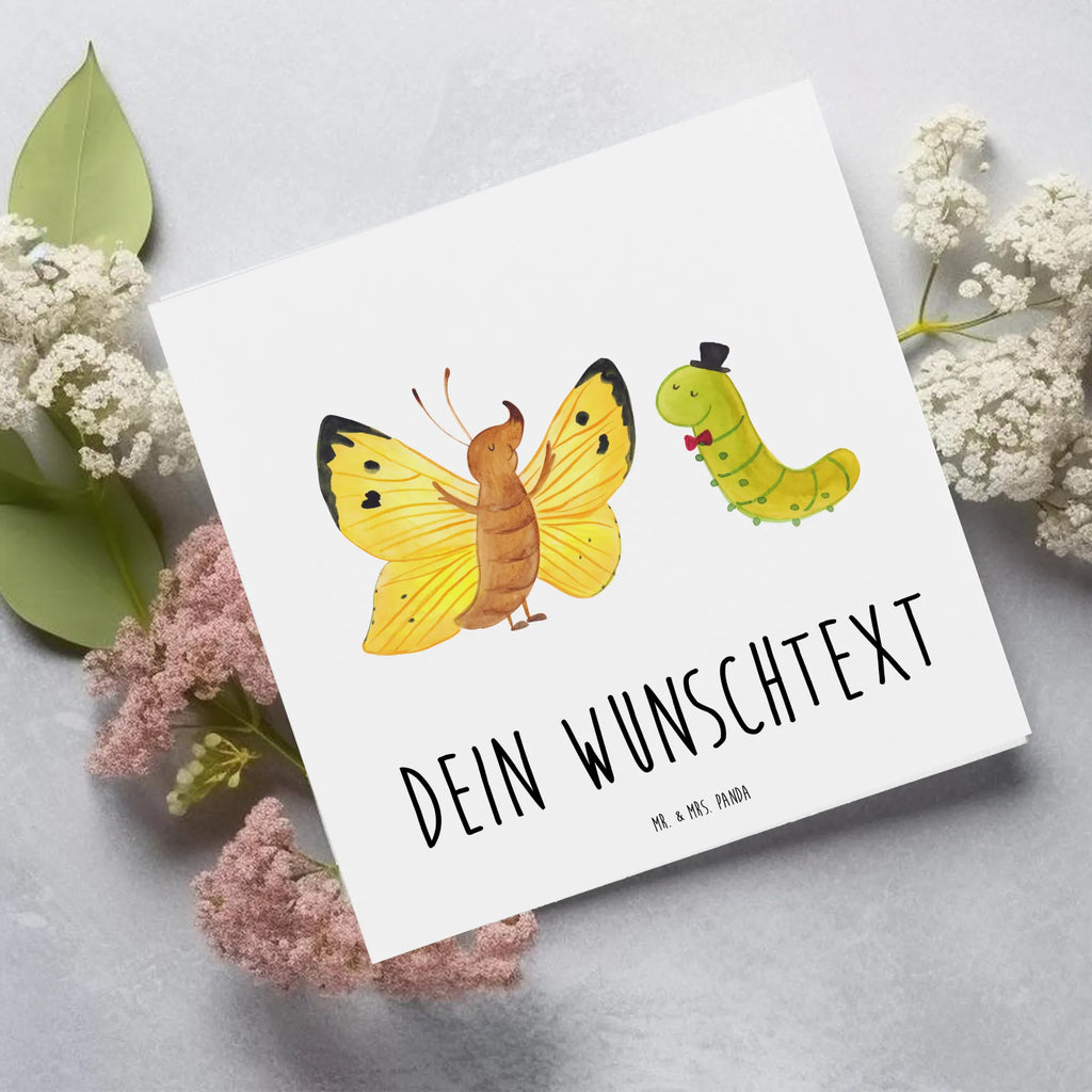 Personalized Deluxe Card Caterpillar butterfly Grußkarte mit Namen, Personalisierte Karte, Personalisierte Einladungskarte, Personalisierte Hochzeitskarte, Personalisierte Grußkarte, Personalisierte Glückwunschkarte, Grußkarte selbst gestalten, Grußkarten personalisiert, Grußkarte selber drucken, Grußkarte als Geldgeschenk, Personalisiertere Klappkarte, Personalisierte Geburtstagskarte, Grußkarte mit persönlichen Nachrichten, Tiermotive, Gute Laune, lustige Sprüche, Tiere, Entwicklung, Raupe, Zitronenfalter, Hut, Aufwachsen, Kokon, Schönheit, Schmetterling, Erwachsen werden, Hütchen