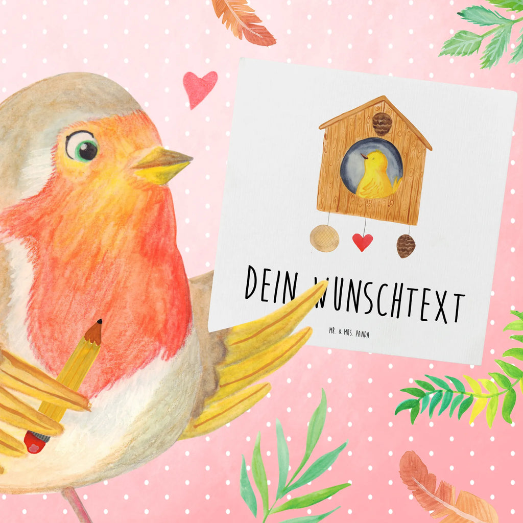 Personalized Deluxe Card Bird House Grußkarte mit persönlichen Nachrichten, Grußkarten personalisiert, Personalisierte Grußkarte, Personalisiertere Klappkarte, Grußkarte selbst gestalten, Grußkarte mit Namen, Personalisierte Glückwunschkarte, Grußkarte selber drucken, Personalisierte Geburtstagskarte, Personalisierte Karte, Personalisierte Hochzeitskarte, Personalisierte Einladungskarte, Grußkarte als Geldgeschenk, Tiermotive, Gute Laune, lustige Sprüche, Tiere, Lieblingsort, Vogelhäuschen, Vogel, Wohnung, Vögel, Nest, Eigenheim, Haus, Familie, Zuhause, Castle, Home sweet home, Vogelhaus, unser Haus