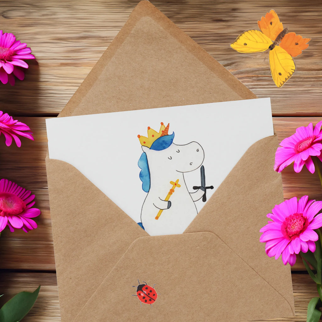 Personalized Deluxe Card unicorn king with sword Grußkarte als Geldgeschenk, Personalisierte Karte, Grußkarte mit Namen, Personalisierte Grußkarte, Personalisierte Geburtstagskarte, Grußkarte mit persönlichen Nachrichten, Grußkarte selber drucken, Personalisierte Einladungskarte, Personalisierte Glückwunschkarte, Personalisiertere Klappkarte, Personalisierte Hochzeitskarte, Grußkarten personalisiert, Grußkarte selbst gestalten, Einhorn, Einhörner, Einhorn Deko, Unicorn, Mittelalter, Ritter, König