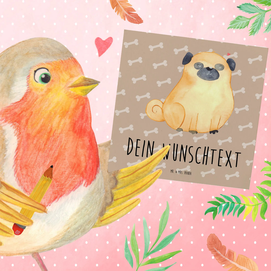 Personalisierte Deluxe Karte Mops Grußkarte mit persönlichen Nachrichten, Personalisierte Hochzeitskarte, Grußkarte als Geldgeschenk, Personalisierte Grußkarte, Grußkarten personalisiert, Personalisiertere Klappkarte, Personalisierte Glückwunschkarte, Personalisierte Einladungskarte, Personalisierte Geburtstagskarte, Grußkarte mit Namen, Grußkarte selber drucken, Grußkarte selbst gestalten, Personalisierte Karte, Hund, Hundemotiv, Haustier, Hunderasse, Tierliebhaber, Hundebesitzer, Sprüche, Mops, Hundeliebe, Liebe