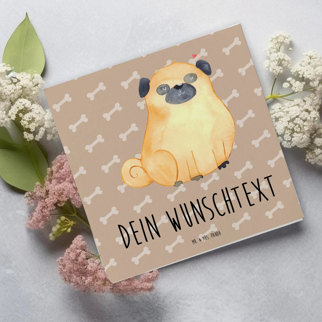 Personalisierte Deluxe Karte Mops Grußkarte mit persönlichen Nachrichten, Personalisierte Hochzeitskarte, Grußkarte als Geldgeschenk, Personalisierte Grußkarte, Grußkarten personalisiert, Personalisiertere Klappkarte, Personalisierte Glückwunschkarte, Personalisierte Einladungskarte, Personalisierte Geburtstagskarte, Grußkarte mit Namen, Grußkarte selber drucken, Grußkarte selbst gestalten, Personalisierte Karte, Hund, Hundemotiv, Haustier, Hunderasse, Tierliebhaber, Hundebesitzer, Sprüche, Mops, Hundeliebe, Liebe