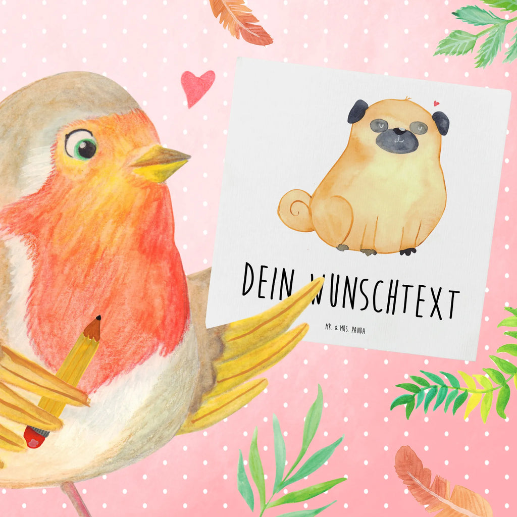 Personalisierte Deluxe Karte Mops Grußkarte mit persönlichen Nachrichten, Personalisierte Hochzeitskarte, Grußkarte als Geldgeschenk, Personalisierte Grußkarte, Grußkarten personalisiert, Personalisiertere Klappkarte, Personalisierte Glückwunschkarte, Personalisierte Einladungskarte, Personalisierte Geburtstagskarte, Grußkarte mit Namen, Grußkarte selber drucken, Grußkarte selbst gestalten, Personalisierte Karte, Hund, Hundemotiv, Haustier, Hunderasse, Tierliebhaber, Hundebesitzer, Sprüche, Mops, Hundeliebe, Liebe