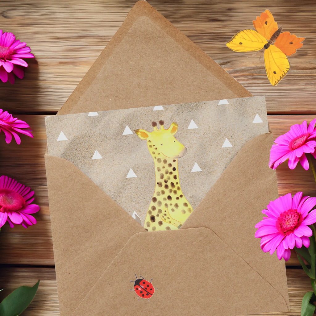 Personalisierte Deluxe Karte Giraffe Zufrieden Grußkarte mit persönlichen Nachrichten, Personalisierte Geburtstagskarte, Grußkarte als Geldgeschenk, Grußkarte selber drucken, Personalisierte Einladungskarte, Personalisierte Hochzeitskarte, Personalisierte Karte, Personalisiertere Klappkarte, Personalisierte Grußkarte, Grußkarte selbst gestalten, Personalisierte Glückwunschkarte, Grußkarten personalisiert, Grußkarte mit Namen, Afrika, Wildtiere, Giraffe, Abenteuer, Glück, Zufrieden