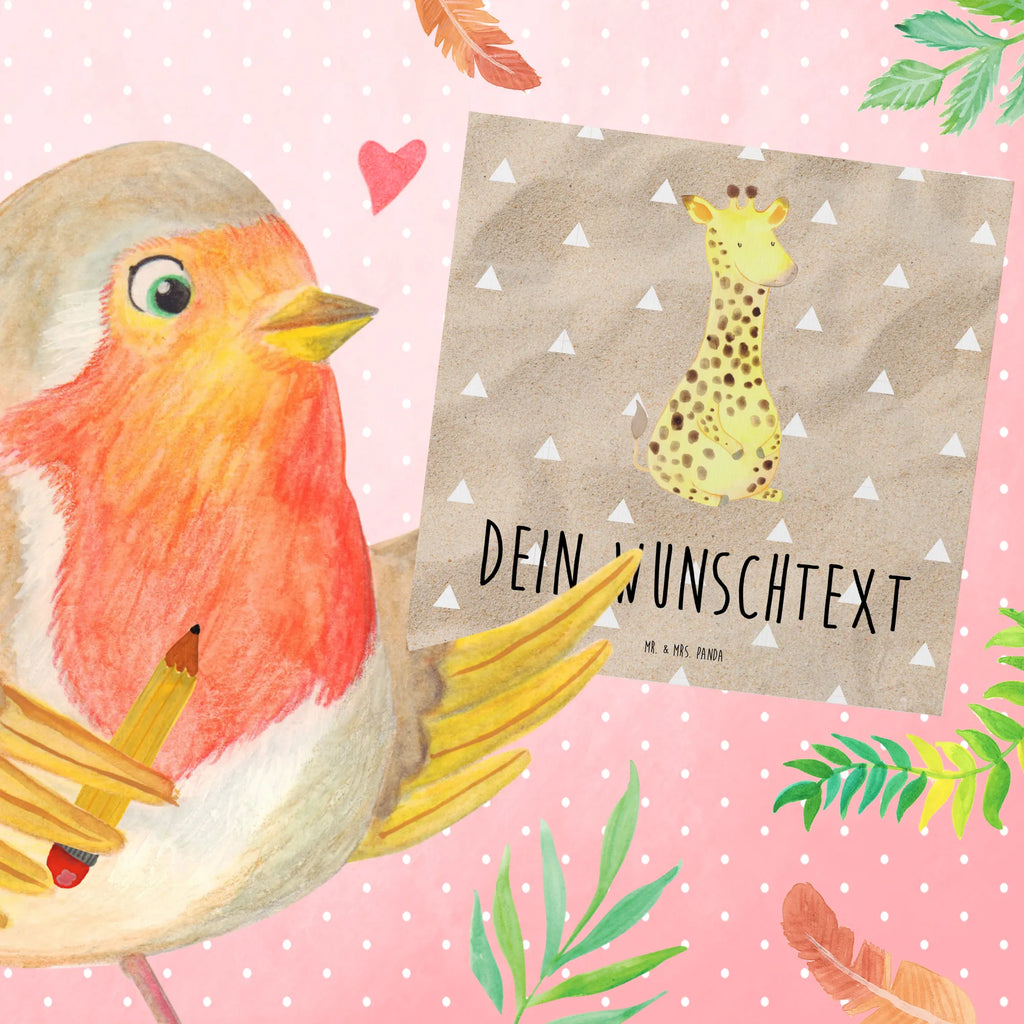 Personalisierte Deluxe Karte Giraffe Zufrieden Grußkarte mit persönlichen Nachrichten, Personalisierte Geburtstagskarte, Grußkarte als Geldgeschenk, Grußkarte selber drucken, Personalisierte Einladungskarte, Personalisierte Hochzeitskarte, Personalisierte Karte, Personalisiertere Klappkarte, Personalisierte Grußkarte, Grußkarte selbst gestalten, Personalisierte Glückwunschkarte, Grußkarten personalisiert, Grußkarte mit Namen, Afrika, Wildtiere, Giraffe, Abenteuer, Glück, Zufrieden