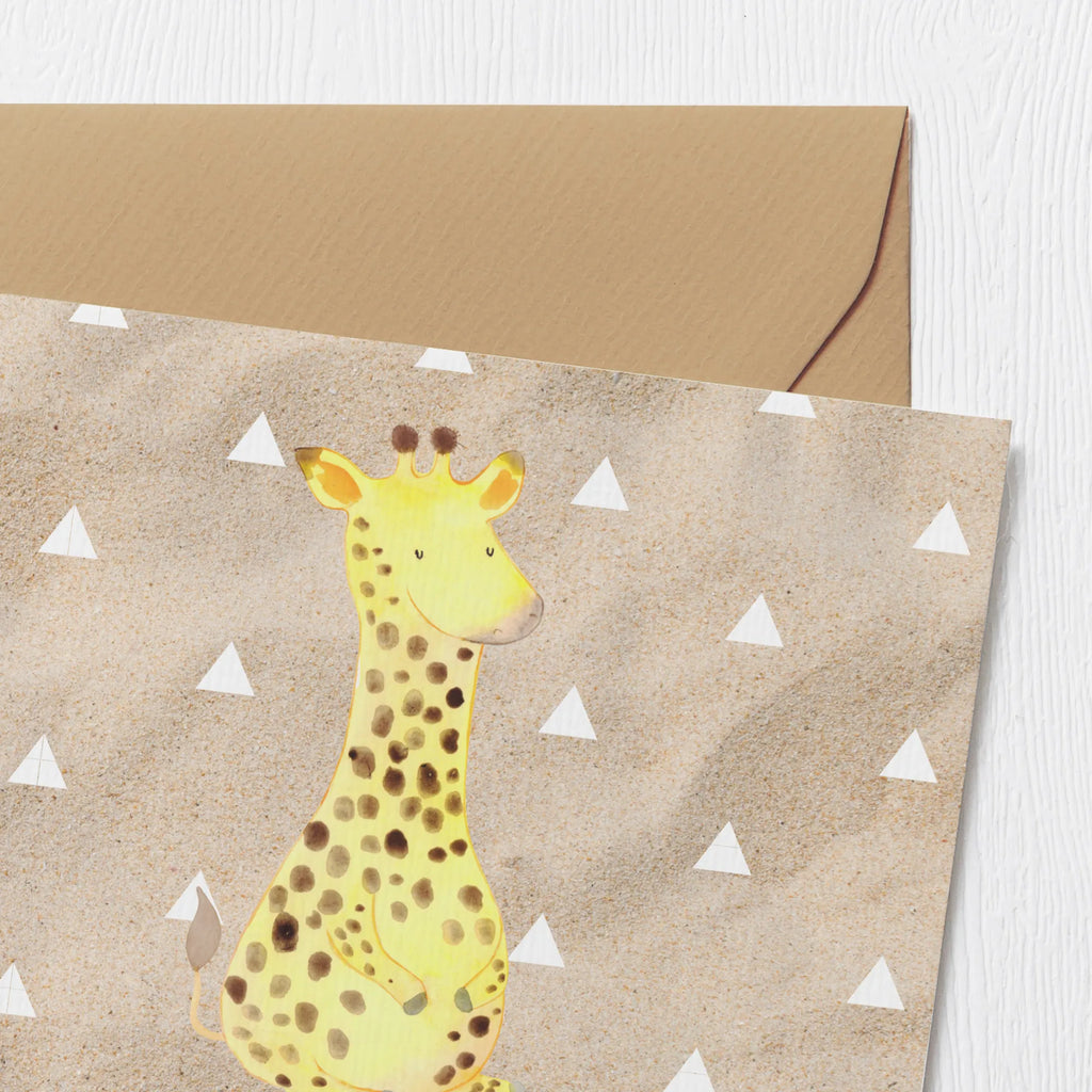 Personalisierte Deluxe Karte Giraffe Zufrieden Grußkarte mit persönlichen Nachrichten, Personalisierte Geburtstagskarte, Grußkarte als Geldgeschenk, Grußkarte selber drucken, Personalisierte Einladungskarte, Personalisierte Hochzeitskarte, Personalisierte Karte, Personalisiertere Klappkarte, Personalisierte Grußkarte, Grußkarte selbst gestalten, Personalisierte Glückwunschkarte, Grußkarten personalisiert, Grußkarte mit Namen, Afrika, Wildtiere, Giraffe, Abenteuer, Glück, Zufrieden