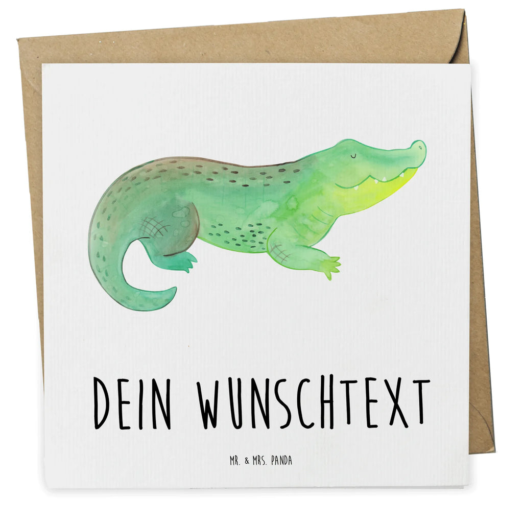 Personalized Deluxe Card Crocodile Personalisierte Grußkarte, Personalisierte Einladungskarte, Grußkarte als Geldgeschenk, Personalisierte Glückwunschkarte, Grußkarte mit persönlichen Nachrichten, Personalisierte Hochzeitskarte, Personalisierte Karte, Personalisierte Geburtstagskarte, Grußkarte selbst gestalten, Grußkarte mit Namen, Grußkarten personalisiert, Personalisiertere Klappkarte, Grußkarte selber drucken, Meerestiere, Meer, Urlaub, Freundin, beste Freundin, spontan sein, verrückt sein, Lieblingsmensch, Abenteuerlust, Krokodil, Krokodile, Reiselust