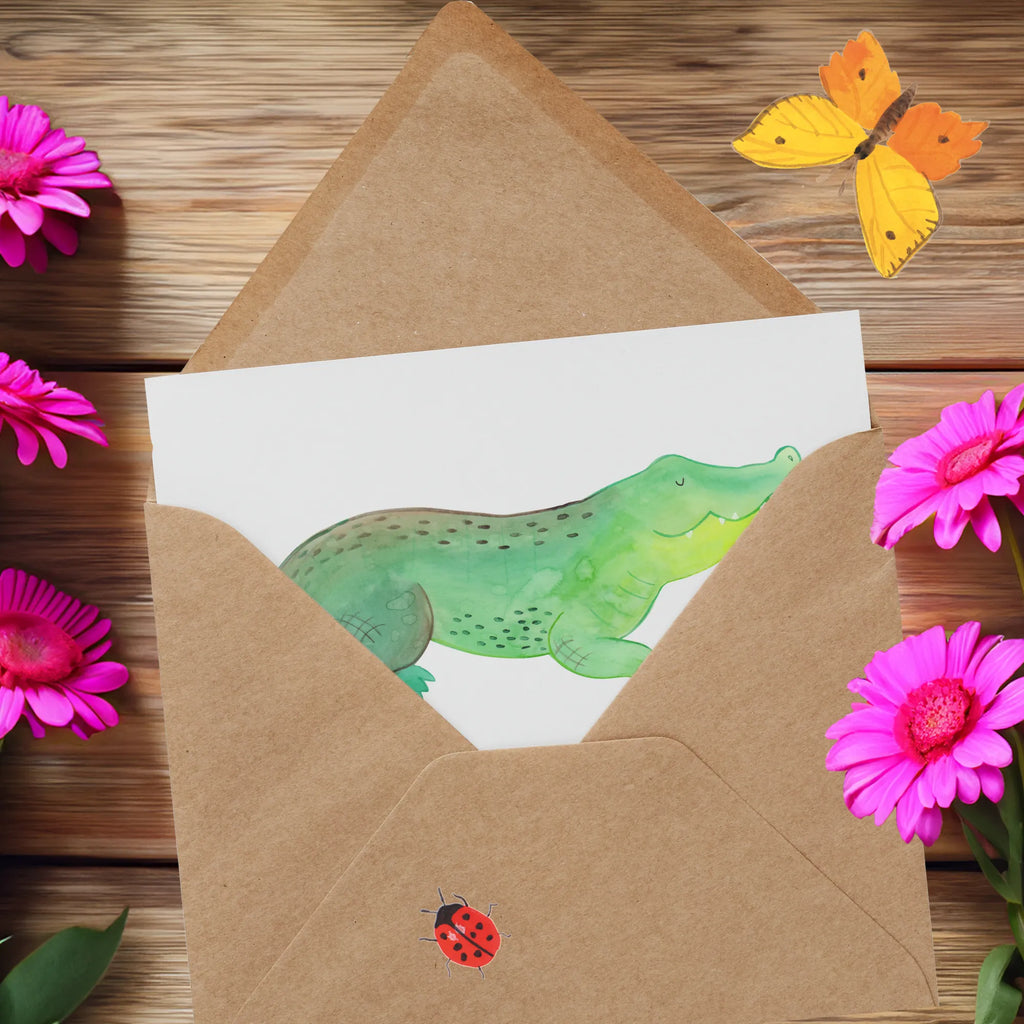 Personalized Deluxe Card Crocodile Personalisierte Grußkarte, Personalisierte Einladungskarte, Grußkarte als Geldgeschenk, Personalisierte Glückwunschkarte, Grußkarte mit persönlichen Nachrichten, Personalisierte Hochzeitskarte, Personalisierte Karte, Personalisierte Geburtstagskarte, Grußkarte selbst gestalten, Grußkarte mit Namen, Grußkarten personalisiert, Personalisiertere Klappkarte, Grußkarte selber drucken, Meerestiere, Meer, Urlaub, Freundin, beste Freundin, spontan sein, verrückt sein, Lieblingsmensch, Abenteuerlust, Krokodil, Krokodile, Reiselust