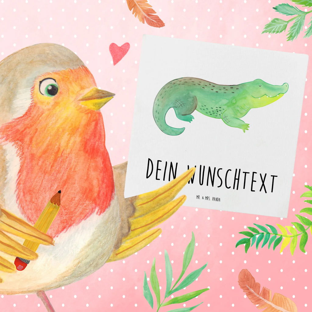 Personalized Deluxe Card Crocodile Personalisierte Grußkarte, Personalisierte Einladungskarte, Grußkarte als Geldgeschenk, Personalisierte Glückwunschkarte, Grußkarte mit persönlichen Nachrichten, Personalisierte Hochzeitskarte, Personalisierte Karte, Personalisierte Geburtstagskarte, Grußkarte selbst gestalten, Grußkarte mit Namen, Grußkarten personalisiert, Personalisiertere Klappkarte, Grußkarte selber drucken, Meerestiere, Meer, Urlaub, Freundin, beste Freundin, spontan sein, verrückt sein, Lieblingsmensch, Abenteuerlust, Krokodil, Krokodile, Reiselust