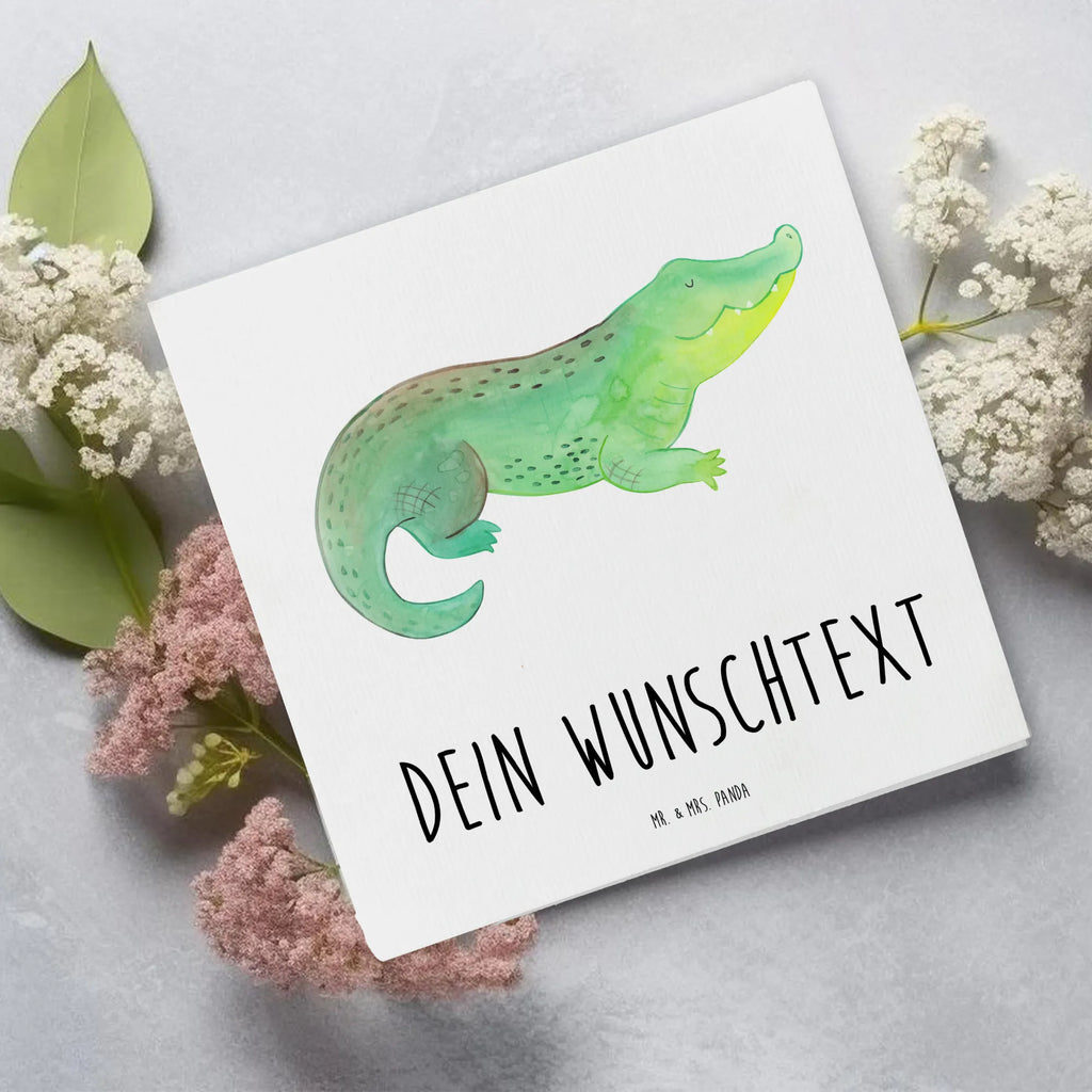 Personalized Deluxe Card Crocodile Personalisierte Grußkarte, Personalisierte Einladungskarte, Grußkarte als Geldgeschenk, Personalisierte Glückwunschkarte, Grußkarte mit persönlichen Nachrichten, Personalisierte Hochzeitskarte, Personalisierte Karte, Personalisierte Geburtstagskarte, Grußkarte selbst gestalten, Grußkarte mit Namen, Grußkarten personalisiert, Personalisiertere Klappkarte, Grußkarte selber drucken, Meerestiere, Meer, Urlaub, Freundin, beste Freundin, spontan sein, verrückt sein, Lieblingsmensch, Abenteuerlust, Krokodil, Krokodile, Reiselust