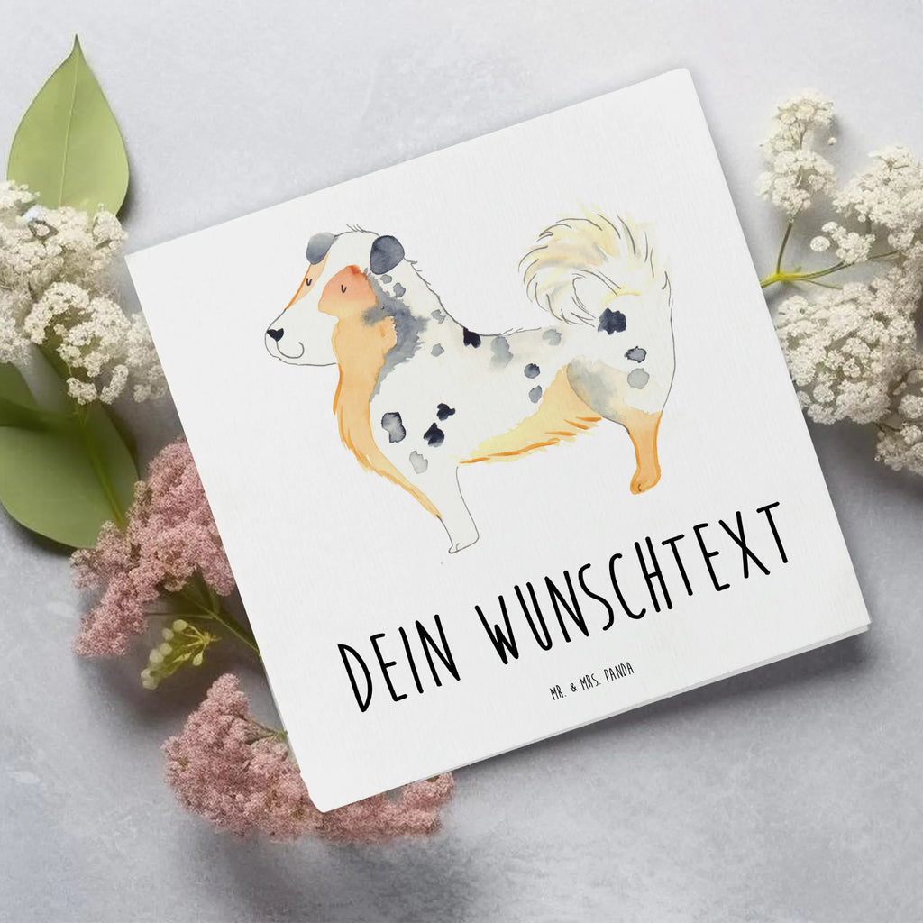 Personalisierte Deluxe Karte Hund Australien Shepherd Grußkarte selbst gestalten, Personalisiertere Klappkarte, Personalisierte Einladungskarte, Personalisierte Grußkarte, Grußkarte mit Namen, Personalisierte Hochzeitskarte, Grußkarte als Geldgeschenk, Grußkarte selber drucken, Personalisierte Geburtstagskarte, Personalisierte Karte, Personalisierte Glückwunschkarte, Grußkarten personalisiert, Grußkarte mit persönlichen Nachrichten, Hund, Hundemotiv, Haustier, Hunderasse, Tierliebhaber, Hundebesitzer, Sprüche, Australien Shepherd, Shepherd, Familienhund, Hundeliebe, Spruch