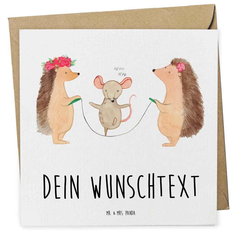 Personalized Deluxe Card Hedgehog skipping Personalisierte Grußkarte, Grußkarte mit persönlichen Nachrichten, Grußkarten personalisiert, Personalisierte Glückwunschkarte, Personalisierte Geburtstagskarte, Personalisierte Karte, Personalisiertere Klappkarte, Personalisierte Einladungskarte, Grußkarte als Geldgeschenk, Grußkarte selber drucken, Personalisierte Hochzeitskarte, Grußkarte selbst gestalten, Grußkarte mit Namen, Tiermotive, Gute Laune, lustige Sprüche, Tiere, Kinder, Igel, Seilspringen, Maus, Kindergarten, Seilhüpfen
