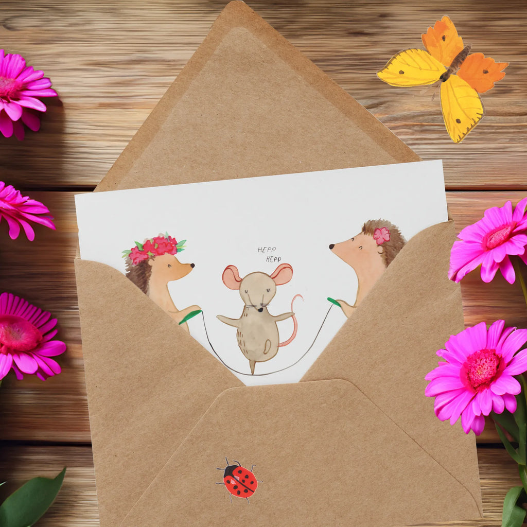 Personalized Deluxe Card Hedgehog skipping Personalisierte Grußkarte, Grußkarte mit persönlichen Nachrichten, Grußkarten personalisiert, Personalisierte Glückwunschkarte, Personalisierte Geburtstagskarte, Personalisierte Karte, Personalisiertere Klappkarte, Personalisierte Einladungskarte, Grußkarte als Geldgeschenk, Grußkarte selber drucken, Personalisierte Hochzeitskarte, Grußkarte selbst gestalten, Grußkarte mit Namen, Tiermotive, Gute Laune, lustige Sprüche, Tiere, Kinder, Igel, Seilspringen, Maus, Kindergarten, Seilhüpfen
