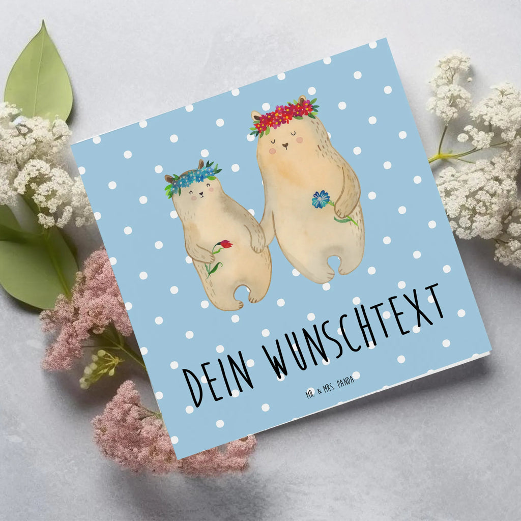 Personalized Deluxe Card Bears with flower crown Grußkarte selber drucken, Personalisierte Karte, Grußkarte selbst gestalten, Personalisierte Glückwunschkarte, Personalisierte Geburtstagskarte, Personalisiertere Klappkarte, Grußkarte mit Namen, Personalisierte Einladungskarte, Grußkarte als Geldgeschenk, Personalisierte Hochzeitskarte, Grußkarten personalisiert, Personalisierte Grußkarte, Grußkarte mit persönlichen Nachrichten, Familie, Vatertag, Muttertag, Bruder, Schwester, Mama, Papa, Oma, Opa, Mutti, beste Mutter, Mami, Kinder, weltbeste Mama, Töchter, Tochter, Lieblingsmama, Vorbild, Geschenk Mama. Muttertag, Mutter, Family, Lieblingsmensch, Bär, Bären, Kind