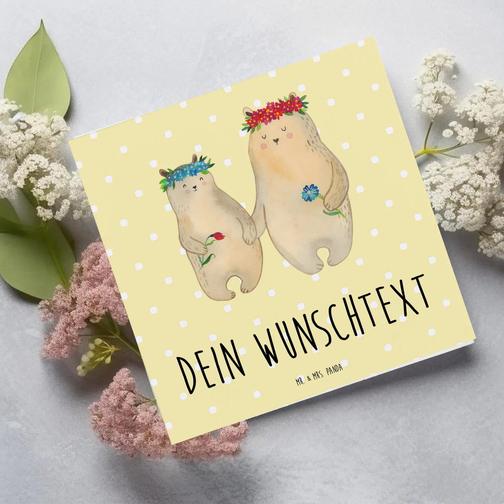 Personalized Deluxe Card Bears with flower crown Grußkarte selber drucken, Personalisierte Karte, Grußkarte selbst gestalten, Personalisierte Glückwunschkarte, Personalisierte Geburtstagskarte, Personalisiertere Klappkarte, Grußkarte mit Namen, Personalisierte Einladungskarte, Grußkarte als Geldgeschenk, Personalisierte Hochzeitskarte, Grußkarten personalisiert, Personalisierte Grußkarte, Grußkarte mit persönlichen Nachrichten, Familie, Vatertag, Muttertag, Bruder, Schwester, Mama, Papa, Oma, Opa, Mutti, beste Mutter, Mami, Kinder, weltbeste Mama, Töchter, Tochter, Lieblingsmama, Vorbild, Geschenk Mama. Muttertag, Mutter, Family, Lieblingsmensch, Bär, Bären, Kind