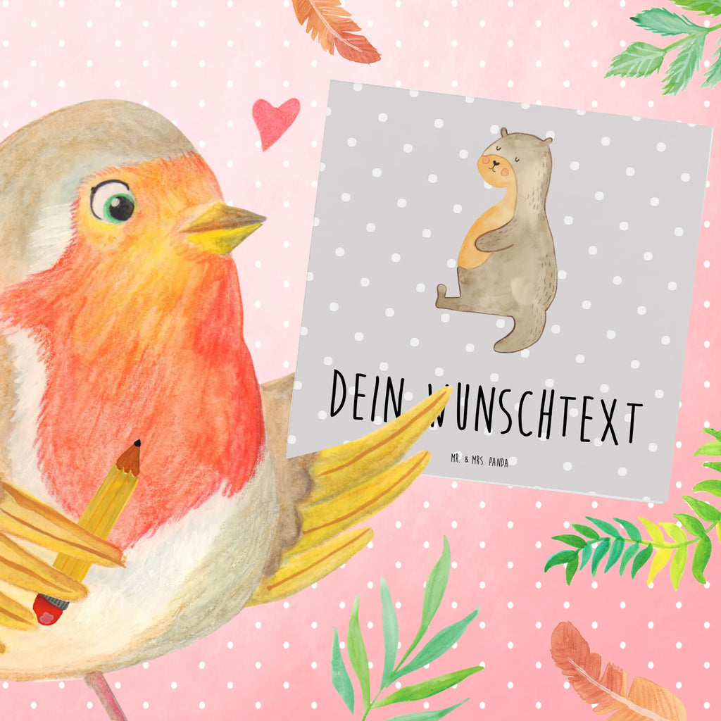 Personalized Deluxe Card otter Belly Grußkarte selber drucken, Personalisierte Glückwunschkarte, Grußkarte selbst gestalten, Personalisierte Hochzeitskarte, Grußkarte mit Namen, Personalisiertere Klappkarte, Personalisierte Einladungskarte, Grußkarten personalisiert, Grußkarte mit persönlichen Nachrichten, Personalisierte Geburtstagskarte, Grußkarte als Geldgeschenk, Personalisierte Grußkarte, Personalisierte Karte, Otter, Fischotter, Seeotter, Otter Seeotter See Otter