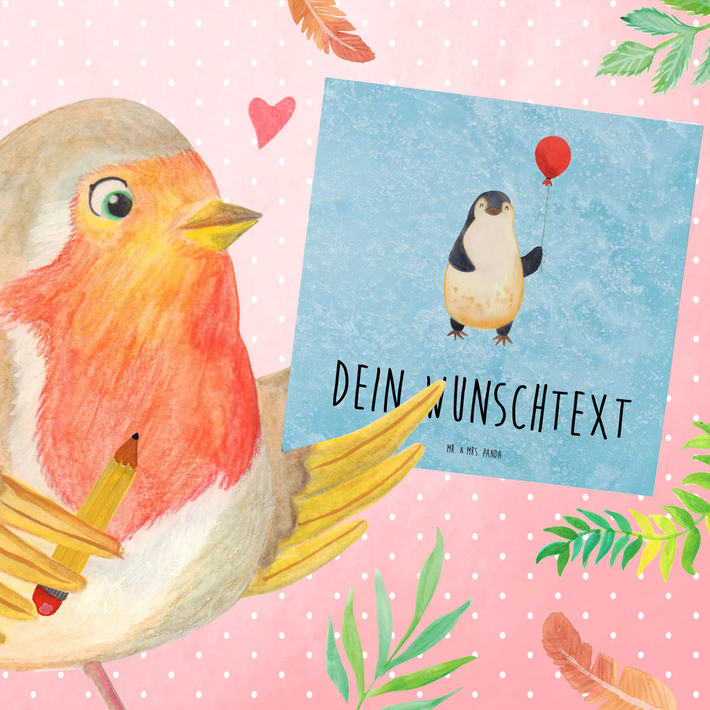 Personalized Deluxe Card Penguin balloon Personalisierte Glückwunschkarte, Personalisierte Einladungskarte, Personalisierte Grußkarte, Personalisierte Geburtstagskarte, Grußkarte selbst gestalten, Grußkarten personalisiert, Personalisiertere Klappkarte, Grußkarte mit Namen, Grußkarte als Geldgeschenk, Grußkarte mit persönlichen Nachrichten, Personalisierte Hochzeitskarte, Grußkarte selber drucken, Personalisierte Karte, Pinguin, Tagträume, Luftballon, Geschenk Freundin, Motivation, Liebe, Pinguine, Geschenkidee, neues Leben, Neustart, Lebenslust, beste Freundin, Glück