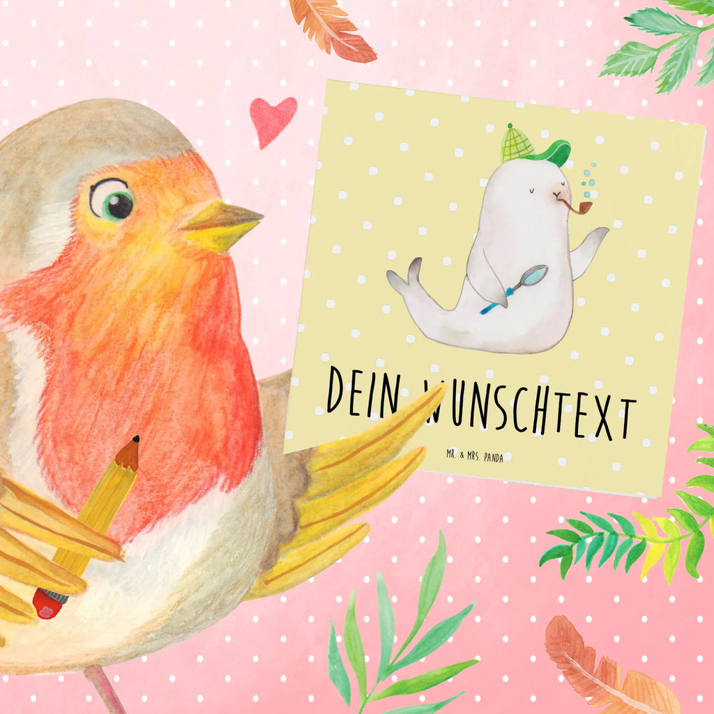 Personalized Deluxe Card seal sherlock Grußkarte als Geldgeschenk, Grußkarten personalisiert, Personalisierte Geburtstagskarte, Grußkarte selber drucken, Grußkarte mit Namen, Personalisiertere Klappkarte, Personalisierte Karte, Grußkarte mit persönlichen Nachrichten, Personalisierte Glückwunschkarte, Personalisierte Hochzeitskarte, Grußkarte selbst gestalten, Personalisierte Einladungskarte, Personalisierte Grußkarte, Tiermotive, Gute Laune, lustige Sprüche, Tiere