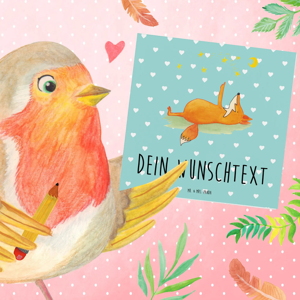 Personalized Deluxe Card Fox Stars Personalisiertere Klappkarte, Personalisierte Einladungskarte, Personalisierte Grußkarte, Grußkarte als Geldgeschenk, Grußkarte selber drucken, Grußkarten personalisiert, Personalisierte Glückwunschkarte, Grußkarte mit Namen, Grußkarte selbst gestalten, Grußkarte mit persönlichen Nachrichten, Personalisierte Geburtstagskarte, Personalisierte Hochzeitskarte, Personalisierte Karte, Fuchs, Füchse, Spruch schön, Spruch positiv, Romantik, tröstende Worte, Always Look on the Bright Side of Life