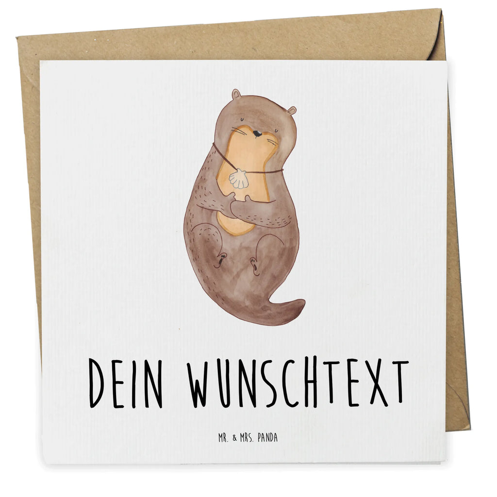 Personalized Deluxe Card otter shell Personalisierte Karte, Personalisierte Einladungskarte, Grußkarte mit Namen, Personalisiertere Klappkarte, Personalisierte Geburtstagskarte, Grußkarte selbst gestalten, Grußkarte als Geldgeschenk, Personalisierte Hochzeitskarte, Grußkarte selber drucken, Personalisierte Glückwunschkarte, Grußkarte mit persönlichen Nachrichten, Grußkarten personalisiert, Personalisierte Grußkarte, Otter, Fischotter, Seeotter, Büro, träumen, grübeln, Otterliebe, Motivation, Tagträumen