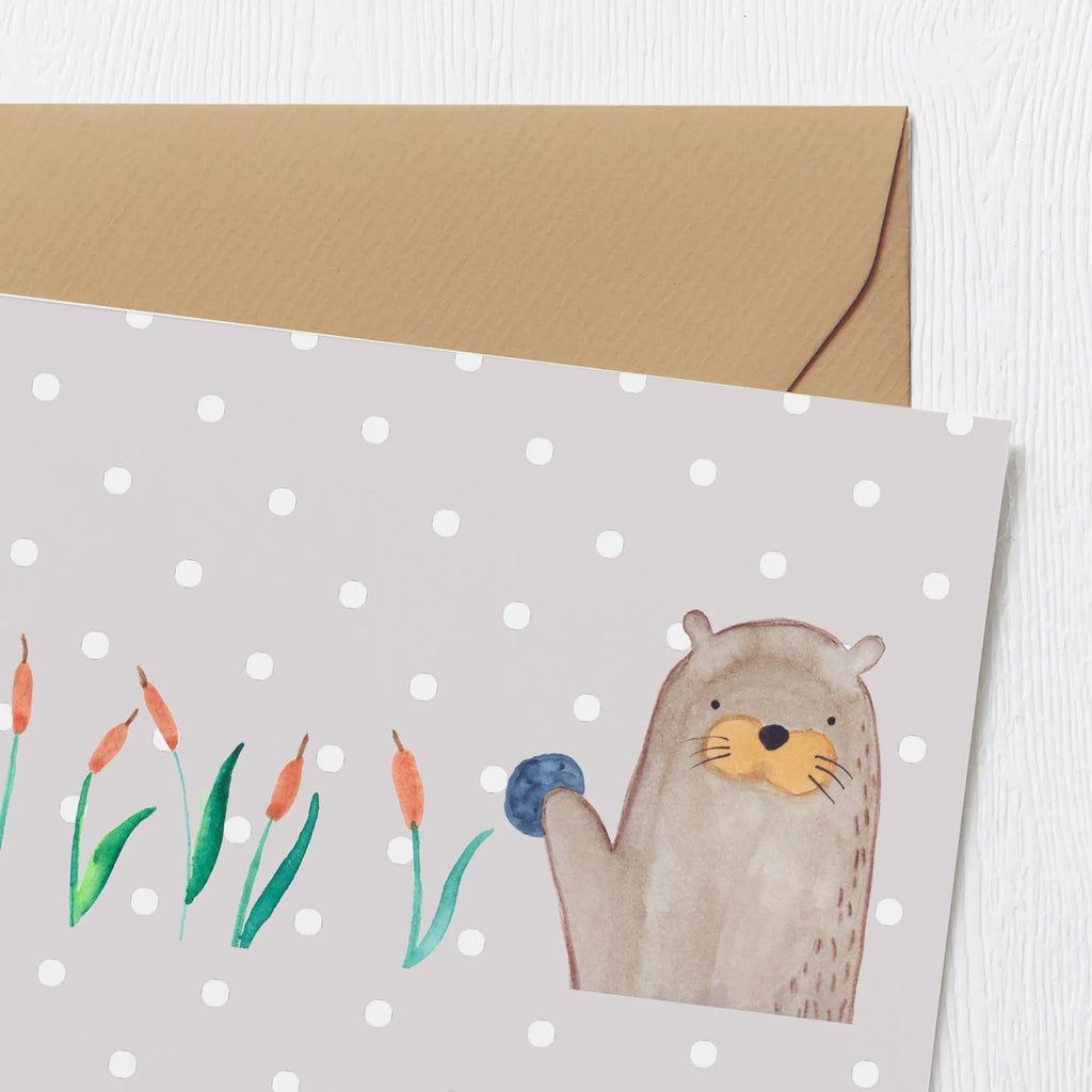 Personalized Deluxe Card otter Stone Grußkarte als Geldgeschenk, Personalisierte Einladungskarte, Grußkarte selbst gestalten, Personalisierte Glückwunschkarte, Grußkarte mit Namen, Personalisierte Hochzeitskarte, Grußkarte mit persönlichen Nachrichten, Personalisierte Grußkarte, Personalisierte Geburtstagskarte, Grußkarten personalisiert, Grußkarte selber drucken, Personalisierte Karte, Personalisiertere Klappkarte, Otter, Fischotter, Seeotter, Otter Seeotter See Otter