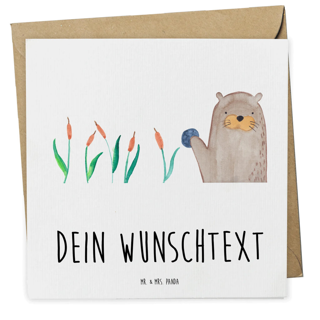 Personalized Deluxe Card otter Stone Grußkarte als Geldgeschenk, Personalisierte Einladungskarte, Grußkarte selbst gestalten, Personalisierte Glückwunschkarte, Grußkarte mit Namen, Personalisierte Hochzeitskarte, Grußkarte mit persönlichen Nachrichten, Personalisierte Grußkarte, Personalisierte Geburtstagskarte, Grußkarten personalisiert, Grußkarte selber drucken, Personalisierte Karte, Personalisiertere Klappkarte, Otter, Fischotter, Seeotter, Otter Seeotter See Otter
