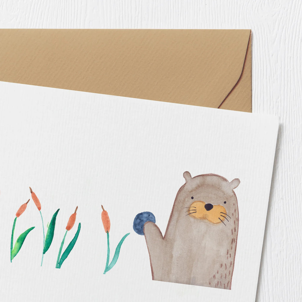 Personalized Deluxe Card otter Stone Grußkarte als Geldgeschenk, Personalisierte Einladungskarte, Grußkarte selbst gestalten, Personalisierte Glückwunschkarte, Grußkarte mit Namen, Personalisierte Hochzeitskarte, Grußkarte mit persönlichen Nachrichten, Personalisierte Grußkarte, Personalisierte Geburtstagskarte, Grußkarten personalisiert, Grußkarte selber drucken, Personalisierte Karte, Personalisiertere Klappkarte, Otter, Fischotter, Seeotter, Otter Seeotter See Otter