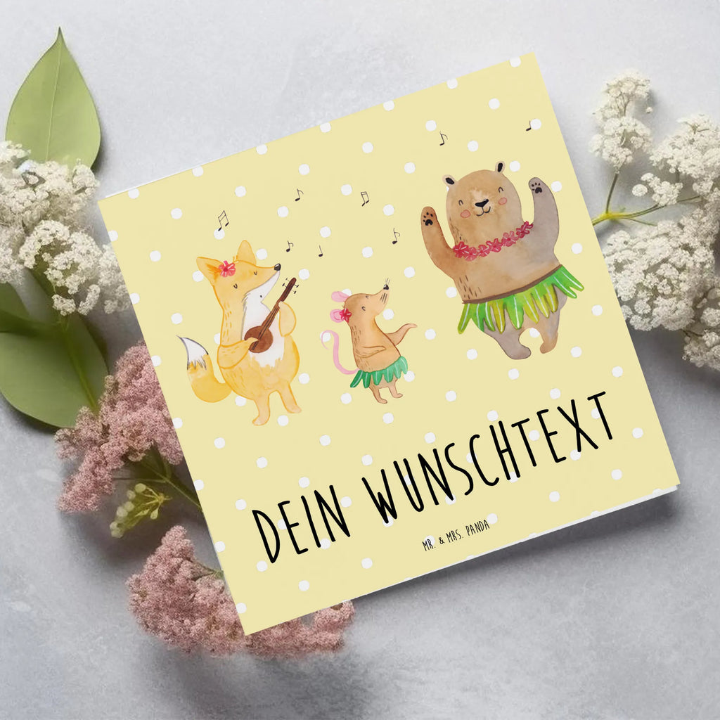Personalized Deluxe Card forest animals Aloha Personalisiertere Klappkarte, Grußkarte selber drucken, Personalisierte Geburtstagskarte, Personalisierte Karte, Personalisierte Glückwunschkarte, Grußkarten personalisiert, Grußkarte als Geldgeschenk, Grußkarte mit persönlichen Nachrichten, Personalisierte Hochzeitskarte, Grußkarte mit Namen, Personalisierte Grußkarte, Grußkarte selbst gestalten, Personalisierte Einladungskarte, Tiermotive, Gute Laune, lustige Sprüche, Tiere, Hase, Lachen, Musik, Tanzen, Leben, Aloha, Bär, Wald, Igel, Waldtiere