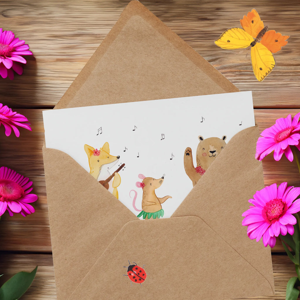 Personalized Deluxe Card forest animals Aloha Personalisiertere Klappkarte, Grußkarte selber drucken, Personalisierte Geburtstagskarte, Personalisierte Karte, Personalisierte Glückwunschkarte, Grußkarten personalisiert, Grußkarte als Geldgeschenk, Grußkarte mit persönlichen Nachrichten, Personalisierte Hochzeitskarte, Grußkarte mit Namen, Personalisierte Grußkarte, Grußkarte selbst gestalten, Personalisierte Einladungskarte, Tiermotive, Gute Laune, lustige Sprüche, Tiere, Hase, Lachen, Musik, Tanzen, Leben, Aloha, Bär, Wald, Igel, Waldtiere