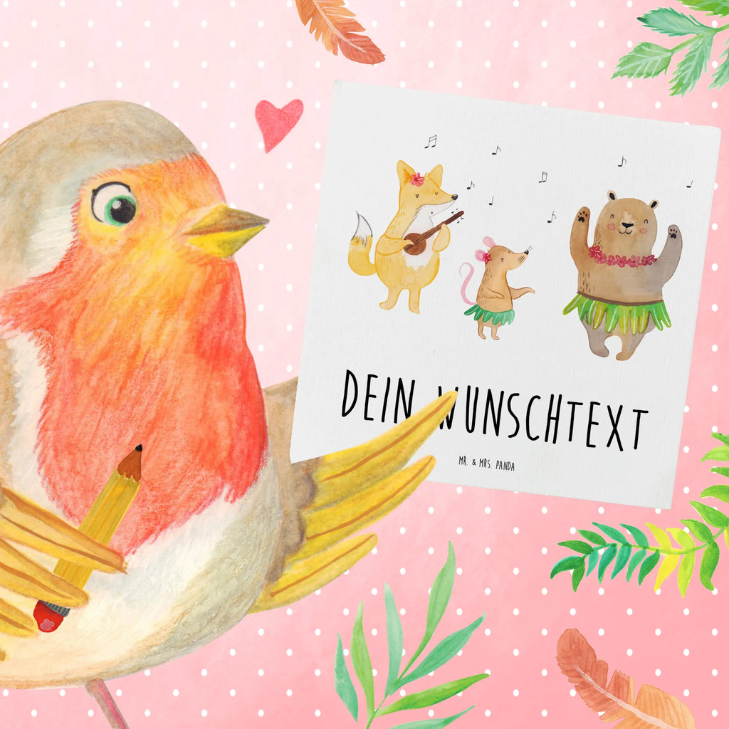 Personalized Deluxe Card forest animals Aloha Personalisiertere Klappkarte, Grußkarte selber drucken, Personalisierte Geburtstagskarte, Personalisierte Karte, Personalisierte Glückwunschkarte, Grußkarten personalisiert, Grußkarte als Geldgeschenk, Grußkarte mit persönlichen Nachrichten, Personalisierte Hochzeitskarte, Grußkarte mit Namen, Personalisierte Grußkarte, Grußkarte selbst gestalten, Personalisierte Einladungskarte, Tiermotive, Gute Laune, lustige Sprüche, Tiere, Hase, Lachen, Musik, Tanzen, Leben, Aloha, Bär, Wald, Igel, Waldtiere