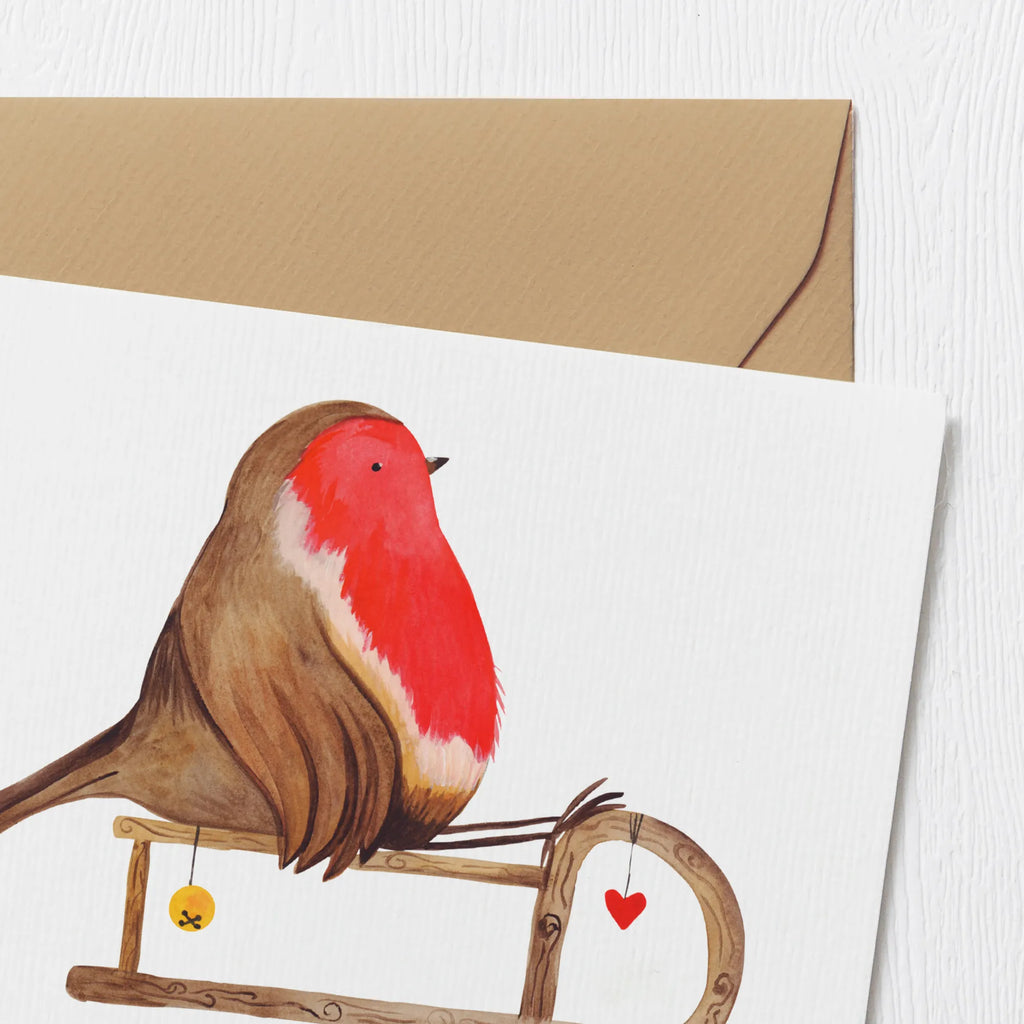 Personalisierte Deluxe Karte Rotkehlchen Schlitten Grußkarte mit Namen, Grußkarte mit persönlichen Nachrichten, Grußkarte selber drucken, Grußkarte als Geldgeschenk, Personalisierte Grußkarte, Personalisierte Karte, Personalisierte Glückwunschkarte, Grußkarten personalisiert, Grußkarte selbst gestalten, Personalisiertere Klappkarte, Personalisierte Hochzeitskarte, Personalisierte Einladungskarte, Personalisierte Geburtstagskarte, Winter, Weihnachten, Weihnachtsdeko, Nikolaus, Advent, Heiligabend, Wintermotiv, Vogel, Schlitten