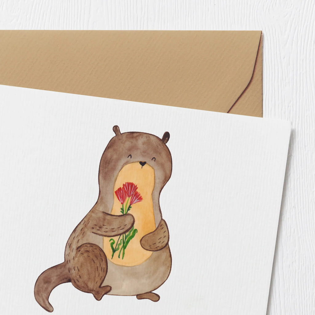 Personalized Deluxe Card otter Bunch of flowers Grußkarte selbst gestalten, Grußkarten personalisiert, Personalisierte Grußkarte, Personalisierte Karte, Grußkarte selber drucken, Grußkarte mit Namen, Personalisierte Geburtstagskarte, Personalisierte Hochzeitskarte, Grußkarte als Geldgeschenk, Personalisiertere Klappkarte, Personalisierte Einladungskarte, Personalisierte Glückwunschkarte, Grußkarte mit persönlichen Nachrichten, Otter, Fischotter, Seeotter, Otter Seeotter See Otter
