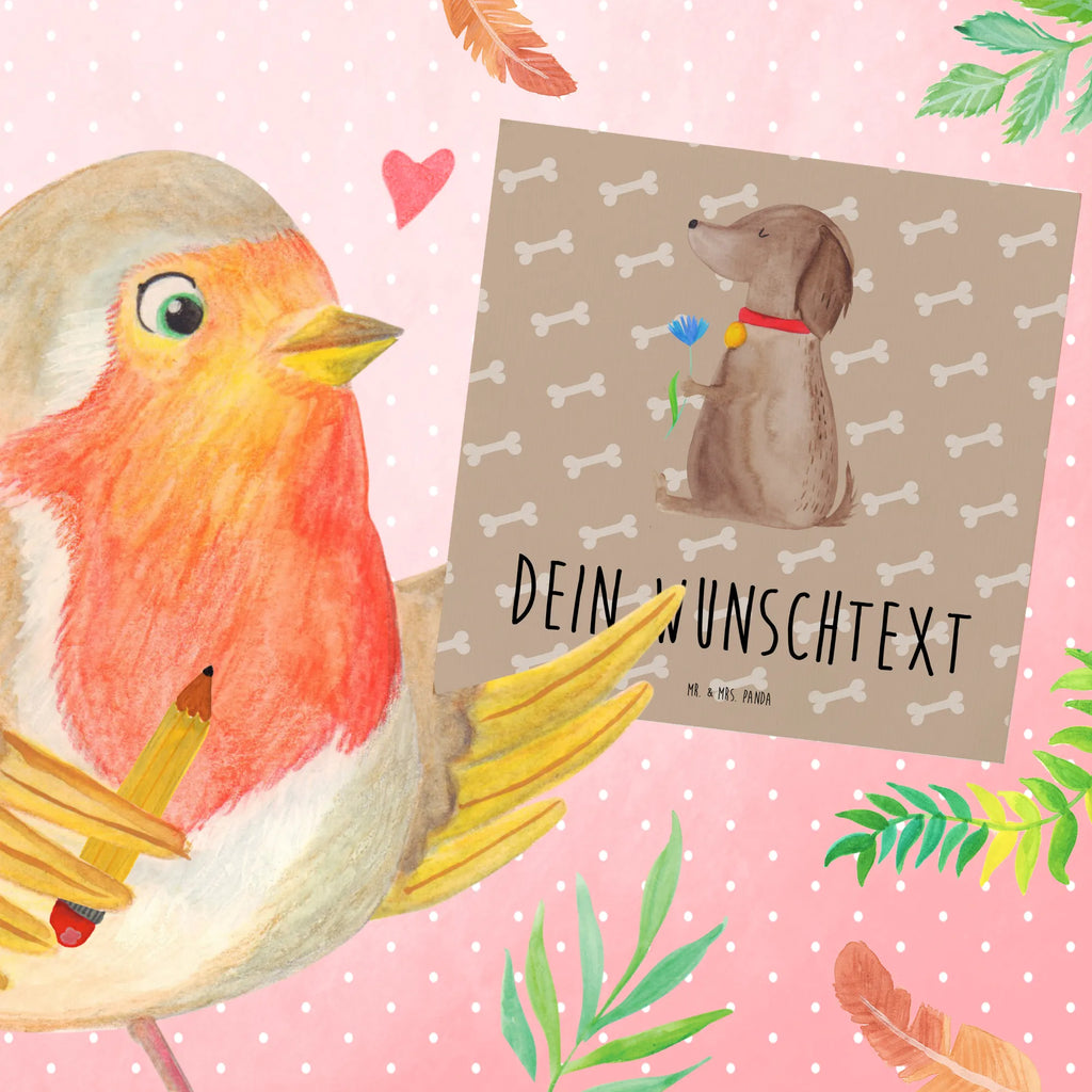 Personalized Deluxe Card Dog flower Personalisierte Einladungskarte, Personalisierte Hochzeitskarte, Grußkarte selber drucken, Personalisierte Karte, Personalisiertere Klappkarte, Personalisierte Geburtstagskarte, Personalisierte Glückwunschkarte, Grußkarte selbst gestalten, Grußkarte mit persönlichen Nachrichten, Grußkarte als Geldgeschenk, Personalisierte Grußkarte, Grußkarte mit Namen, Grußkarten personalisiert, Hund, Hundemotiv, Haustier, Hunderasse, Tierliebhaber, Hundebesitzer, Sprüche, Hunde, Frauchen, Hundeliebe