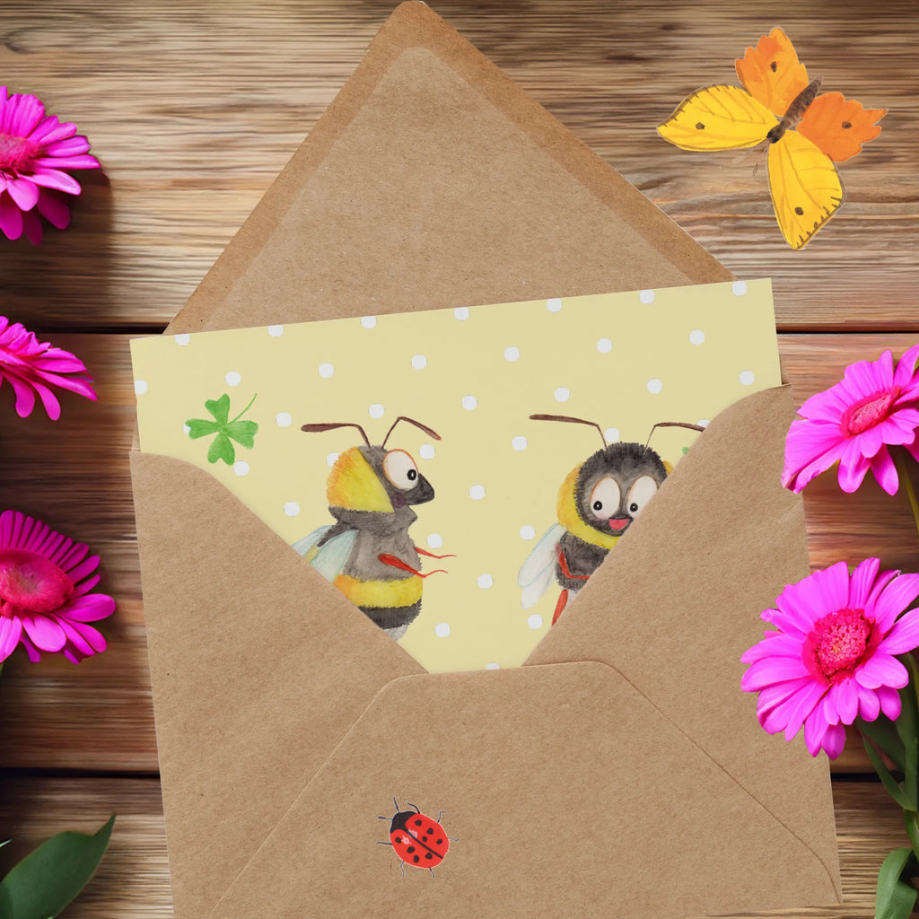 Personalized Deluxe Card bumblebees shamrock Personalisierte Hochzeitskarte, Grußkarte selber drucken, Grußkarte selbst gestalten, Grußkarten personalisiert, Personalisierte Grußkarte, Personalisierte Geburtstagskarte, Personalisiertere Klappkarte, Grußkarte mit persönlichen Nachrichten, Grußkarte mit Namen, Grußkarte als Geldgeschenk, Personalisierte Einladungskarte, Personalisierte Glückwunschkarte, Personalisierte Karte, Tiermotive, Gute Laune, lustige Sprüche, Tiere, Spruch schön, Spruch positiv, Hummel, Biene Deko, glücklich sein, glücklich werden, Biene, Spruch fröhlich