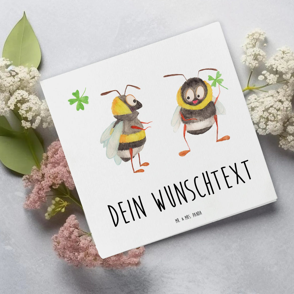 Personalized Deluxe Card bumblebees shamrock Personalisierte Hochzeitskarte, Grußkarte selber drucken, Grußkarte selbst gestalten, Grußkarten personalisiert, Personalisierte Grußkarte, Personalisierte Geburtstagskarte, Personalisiertere Klappkarte, Grußkarte mit persönlichen Nachrichten, Grußkarte mit Namen, Grußkarte als Geldgeschenk, Personalisierte Einladungskarte, Personalisierte Glückwunschkarte, Personalisierte Karte, Tiermotive, Gute Laune, lustige Sprüche, Tiere, Spruch schön, Spruch positiv, Hummel, Biene Deko, glücklich sein, glücklich werden, Biene, Spruch fröhlich