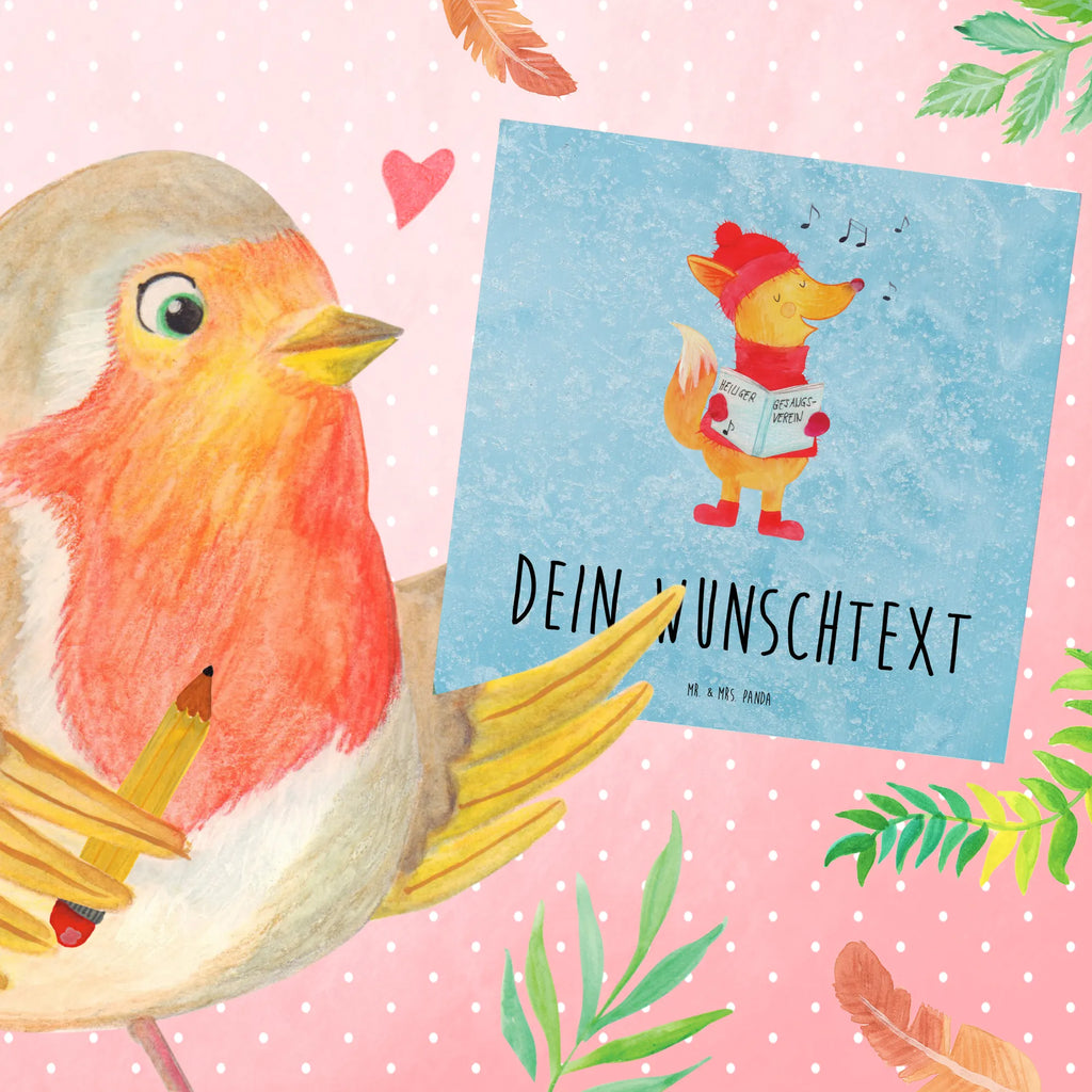 Personalisierte Deluxe Karte Fuchs Sänger Personalisierte Karte, Personalisierte Glückwunschkarte, Personalisierte Einladungskarte, Grußkarten personalisiert, Grußkarte selber drucken, Grußkarte mit persönlichen Nachrichten, Grußkarte mit Namen, Grußkarte selbst gestalten, Grußkarte als Geldgeschenk, Personalisierte Geburtstagskarte, Personalisierte Hochzeitskarte, Personalisierte Grußkarte, Personalisiertere Klappkarte, Winter, Weihnachten, Weihnachtsdeko, Nikolaus, Advent, Heiligabend, Wintermotiv, Singen, Weihnachtslieder, Sänger, Geschenk Sänger, Fuchs, Füchse