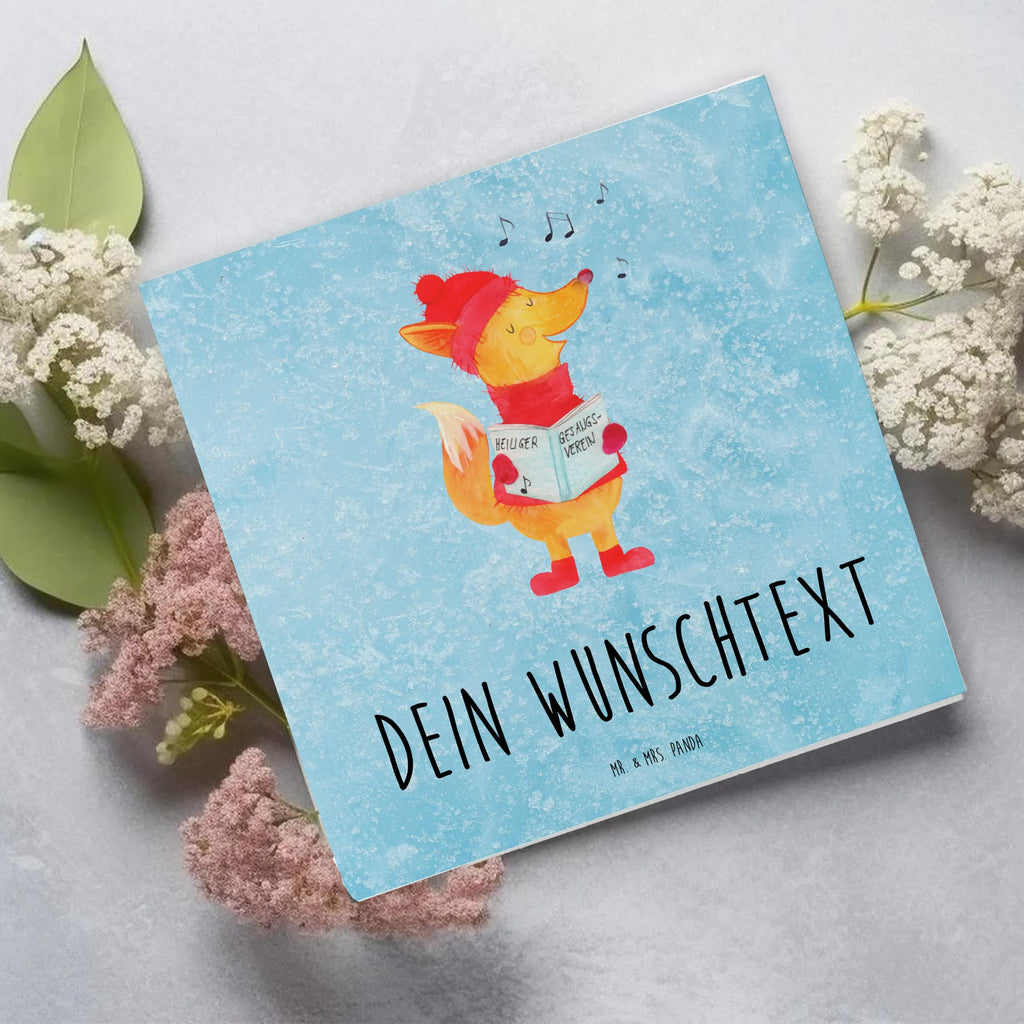 Personalisierte Deluxe Karte Fuchs Sänger Personalisierte Karte, Personalisierte Glückwunschkarte, Personalisierte Einladungskarte, Grußkarten personalisiert, Grußkarte selber drucken, Grußkarte mit persönlichen Nachrichten, Grußkarte mit Namen, Grußkarte selbst gestalten, Grußkarte als Geldgeschenk, Personalisierte Geburtstagskarte, Personalisierte Hochzeitskarte, Personalisierte Grußkarte, Personalisiertere Klappkarte, Winter, Weihnachten, Weihnachtsdeko, Nikolaus, Advent, Heiligabend, Wintermotiv, Singen, Weihnachtslieder, Sänger, Geschenk Sänger, Fuchs, Füchse