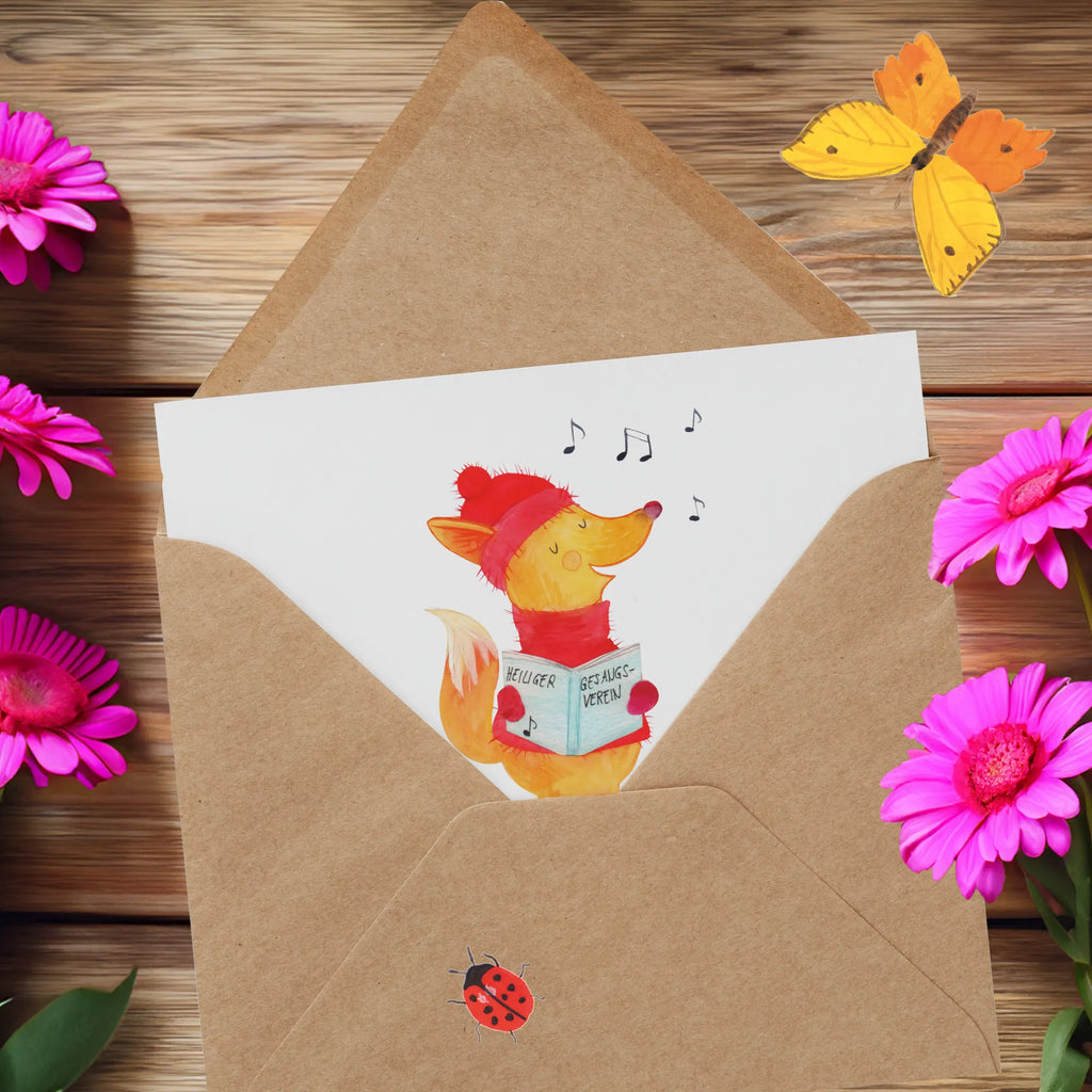 Personalisierte Deluxe Karte Fuchs Sänger Personalisierte Karte, Personalisierte Glückwunschkarte, Personalisierte Einladungskarte, Grußkarten personalisiert, Grußkarte selber drucken, Grußkarte mit persönlichen Nachrichten, Grußkarte mit Namen, Grußkarte selbst gestalten, Grußkarte als Geldgeschenk, Personalisierte Geburtstagskarte, Personalisierte Hochzeitskarte, Personalisierte Grußkarte, Personalisiertere Klappkarte, Winter, Weihnachten, Weihnachtsdeko, Nikolaus, Advent, Heiligabend, Wintermotiv, Singen, Weihnachtslieder, Sänger, Geschenk Sänger, Fuchs, Füchse