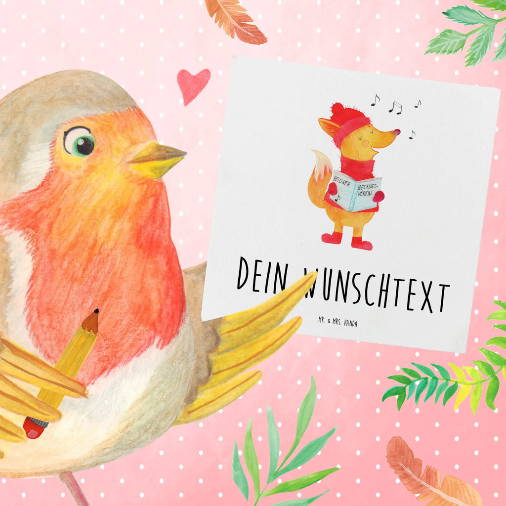 Personalisierte Deluxe Karte Fuchs Sänger Personalisierte Karte, Personalisierte Glückwunschkarte, Personalisierte Einladungskarte, Grußkarten personalisiert, Grußkarte selber drucken, Grußkarte mit persönlichen Nachrichten, Grußkarte mit Namen, Grußkarte selbst gestalten, Grußkarte als Geldgeschenk, Personalisierte Geburtstagskarte, Personalisierte Hochzeitskarte, Personalisierte Grußkarte, Personalisiertere Klappkarte, Winter, Weihnachten, Weihnachtsdeko, Nikolaus, Advent, Heiligabend, Wintermotiv, Singen, Weihnachtslieder, Sänger, Geschenk Sänger, Fuchs, Füchse