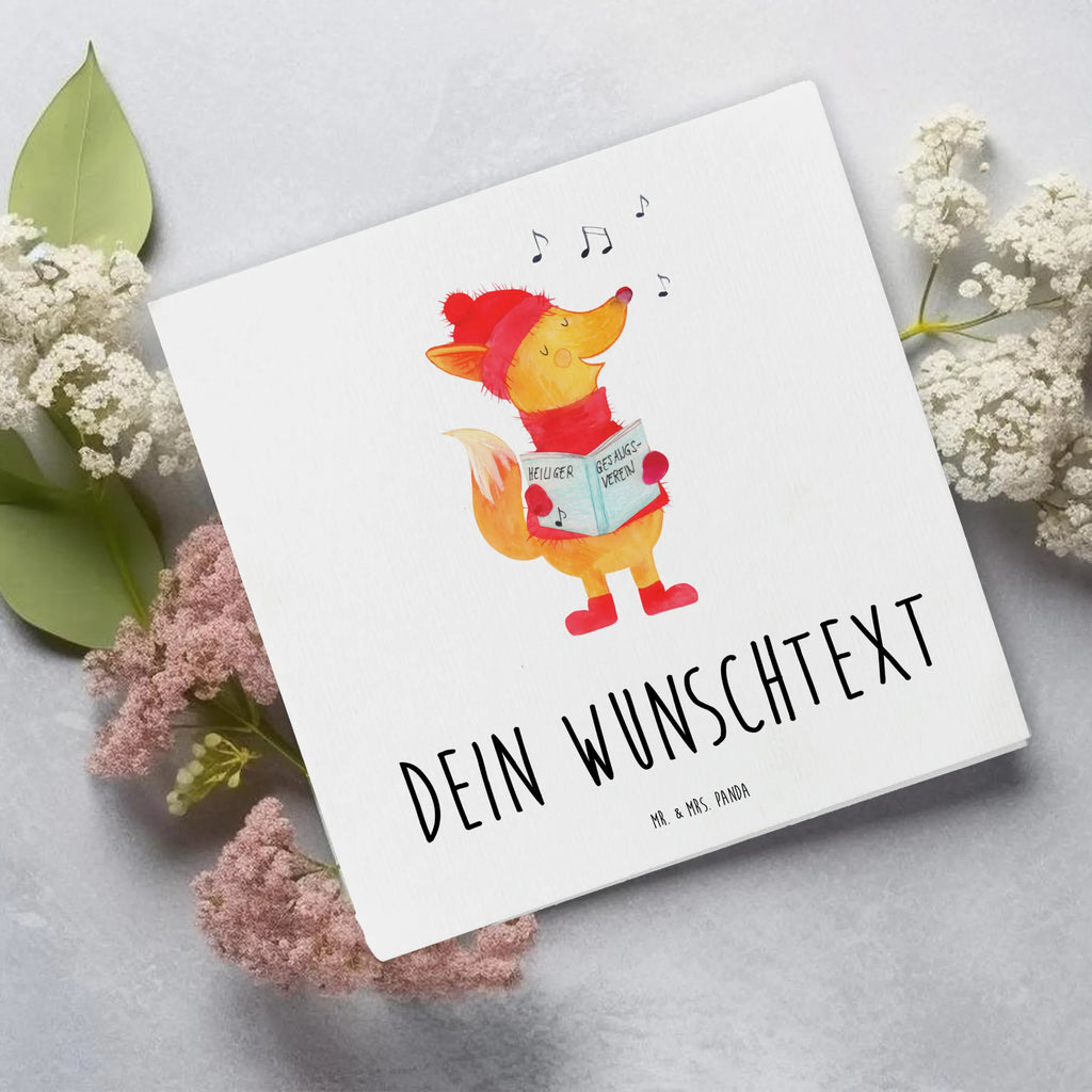Personalisierte Deluxe Karte Fuchs Sänger Personalisierte Karte, Personalisierte Glückwunschkarte, Personalisierte Einladungskarte, Grußkarten personalisiert, Grußkarte selber drucken, Grußkarte mit persönlichen Nachrichten, Grußkarte mit Namen, Grußkarte selbst gestalten, Grußkarte als Geldgeschenk, Personalisierte Geburtstagskarte, Personalisierte Hochzeitskarte, Personalisierte Grußkarte, Personalisiertere Klappkarte, Winter, Weihnachten, Weihnachtsdeko, Nikolaus, Advent, Heiligabend, Wintermotiv, Singen, Weihnachtslieder, Sänger, Geschenk Sänger, Fuchs, Füchse