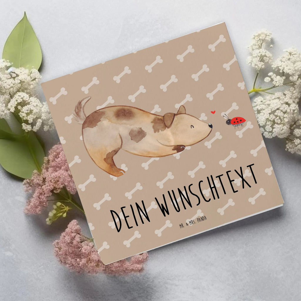 Personalisierte Deluxe Karte Hund Marienkäfer Grußkarten personalisiert, Personalisierte Glückwunschkarte, Personalisierte Grußkarte, Personalisierte Hochzeitskarte, Personalisierte Karte, Grußkarte mit Namen, Grußkarte mit persönlichen Nachrichten, Personalisiertere Klappkarte, Grußkarte selber drucken, Personalisierte Einladungskarte, Personalisierte Geburtstagskarte, Grußkarte als Geldgeschenk, Grußkarte selbst gestalten, Hund, Hundemotiv, Haustier, Hunderasse, Tierliebhaber, Hundebesitzer, Sprüche, Hunde, Mischlinghund, Hundespruch, Mischling, Marienkäfer