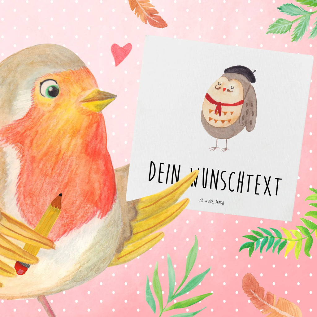 Personalized Deluxe Card Owl France Grußkarte selber drucken, Personalisierte Karte, Personalisierte Grußkarte, Grußkarten personalisiert, Personalisierte Einladungskarte, Personalisierte Geburtstagskarte, Personalisierte Hochzeitskarte, Grußkarte als Geldgeschenk, Personalisiertere Klappkarte, Grußkarte selbst gestalten, Grußkarte mit Namen, Grußkarte mit persönlichen Nachrichten, Personalisierte Glückwunschkarte, Eule, La vie est belle, Spruch Französisch, Frankreich, Owl, Eulen, das Leben ist schön, hibou, Spruch schön, Eule Deko