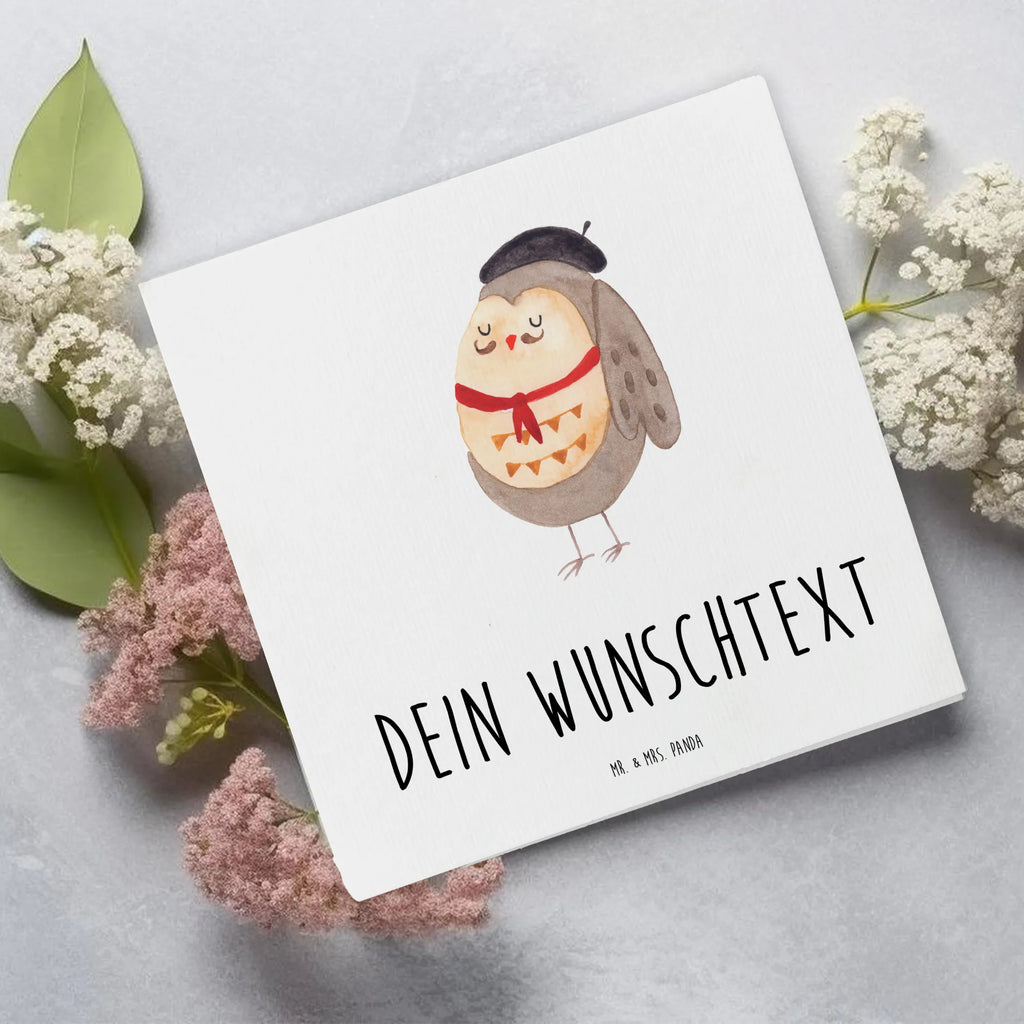 Personalized Deluxe Card Owl France Grußkarte selber drucken, Personalisierte Karte, Personalisierte Grußkarte, Grußkarten personalisiert, Personalisierte Einladungskarte, Personalisierte Geburtstagskarte, Personalisierte Hochzeitskarte, Grußkarte als Geldgeschenk, Personalisiertere Klappkarte, Grußkarte selbst gestalten, Grußkarte mit Namen, Grußkarte mit persönlichen Nachrichten, Personalisierte Glückwunschkarte, Eule, La vie est belle, Spruch Französisch, Frankreich, Owl, Eulen, das Leben ist schön, hibou, Spruch schön, Eule Deko