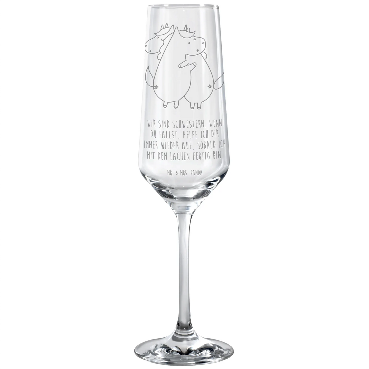 Sektglas Einhörner Umarmen dekorglas, Sektglas, Sektglas mit Gravur, Glas, Proseccoglas, Champagnerglas, Geschenkglas, Schaumweinglas, Trinkglas, Flute Glas, Sektflöte, Sektkelch, Kelchglas, graviertes sektglas, Sektglas graviert, Unicorn, Einhorn, Einhörner, Einhorn Deko, Freundinnen, Geschwister, Freundin, Familie, BFF, Sister, Schwester, Schwestern, Liebe