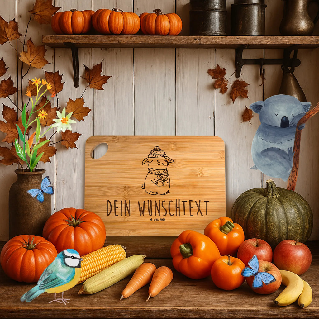 Personalized Cutting Board Pig Mulled wine Winter, Christmas, Christmas time, snow, Christmas market, mulled wine, mulled pig, punch