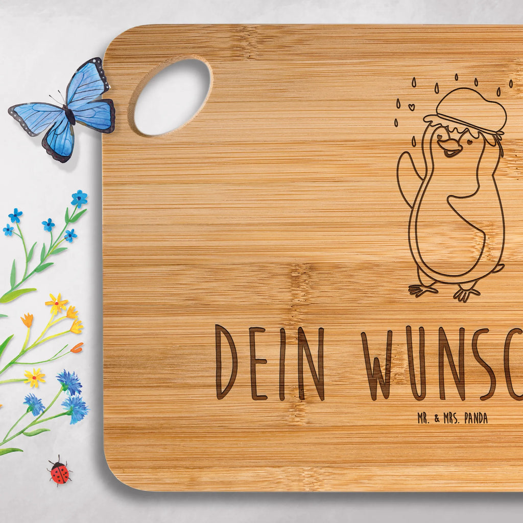 Personalized Cutting Board Penguin have a shower Penguin, North Pole, Winter, Penguins, life motto, new start, motivation, shower, being happy, penguins, new beginning
