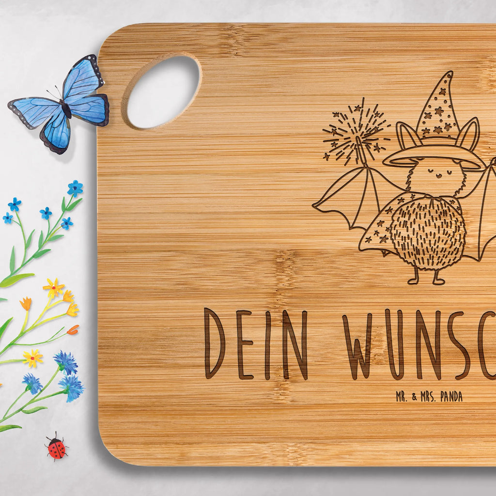 Personalized Cutting Board bat wizard small animals, cute, funny, cute animal motives, hand drawn, small world, funny sayings, good mood, happy, gifts, gift ideas, special gifts, animal lover, card, women, magicians, sorcerers, Bats, bats, get in