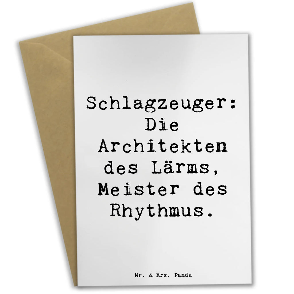 Greetings card Saying Schlagzeuger: Die Architekten des Lärms, Meister des Rhythmus. Glückwunschkarte, Einladungskarte, Geburtstagskarte, Hochzeitskarte, Klappkarte, Ansichtskarten, Karte, Grußkarte, Instrumente, Geschenke Musiker, Musikliebhaber